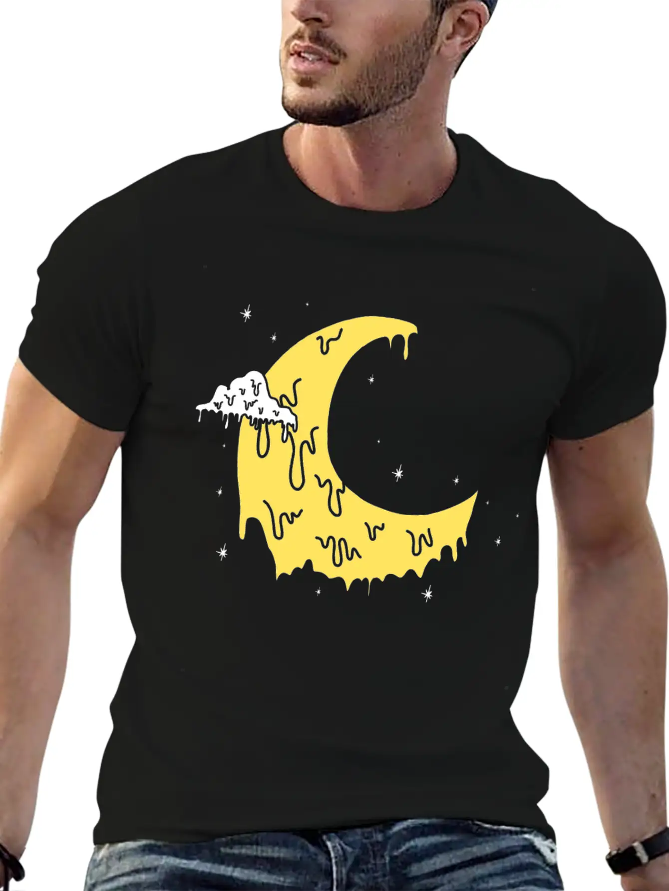 Pastel Goth Moon Kawaii Aesthetic Crescent Unisex Casual T-Shirt – Clean Design For Daily Comfort