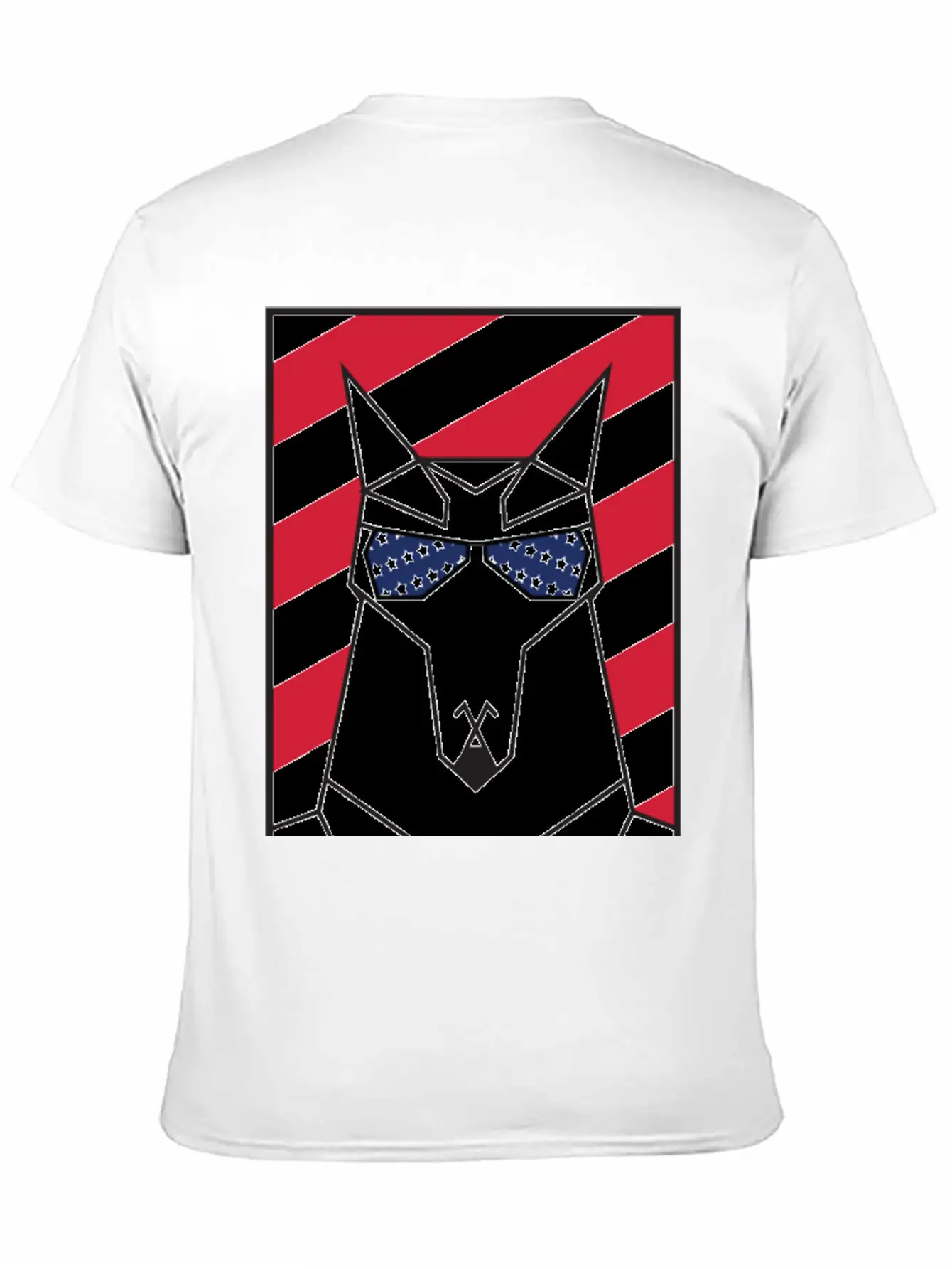 Patriotic American Wolf - My Tribe US Flag Lightweight Cotton T-Shirt – Daily Comfort Graphic Shirt