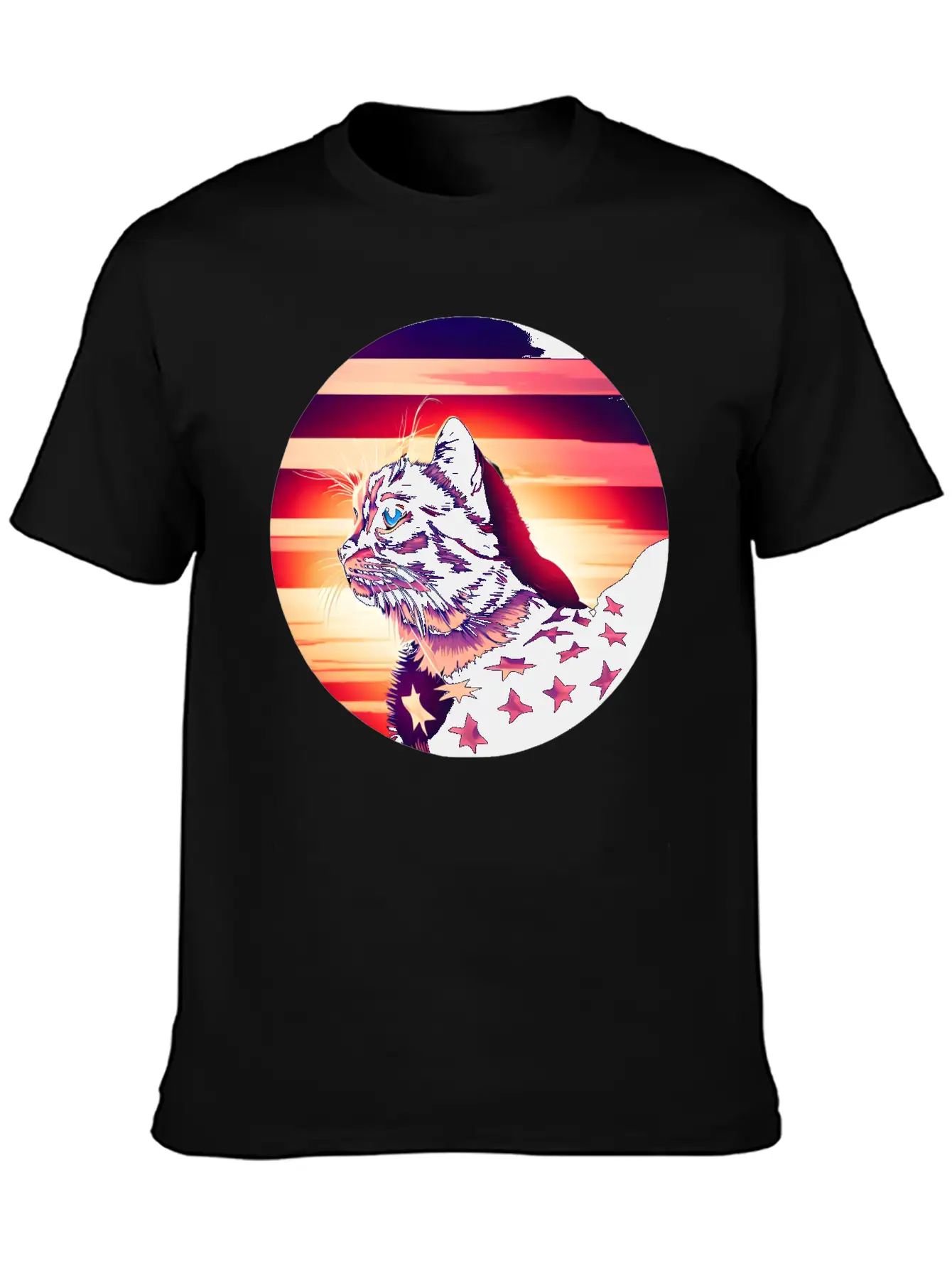Patriotic Cat 4th Of July Outfit Unisex Casual T-Shirt – Clean Design For Daily Comfort