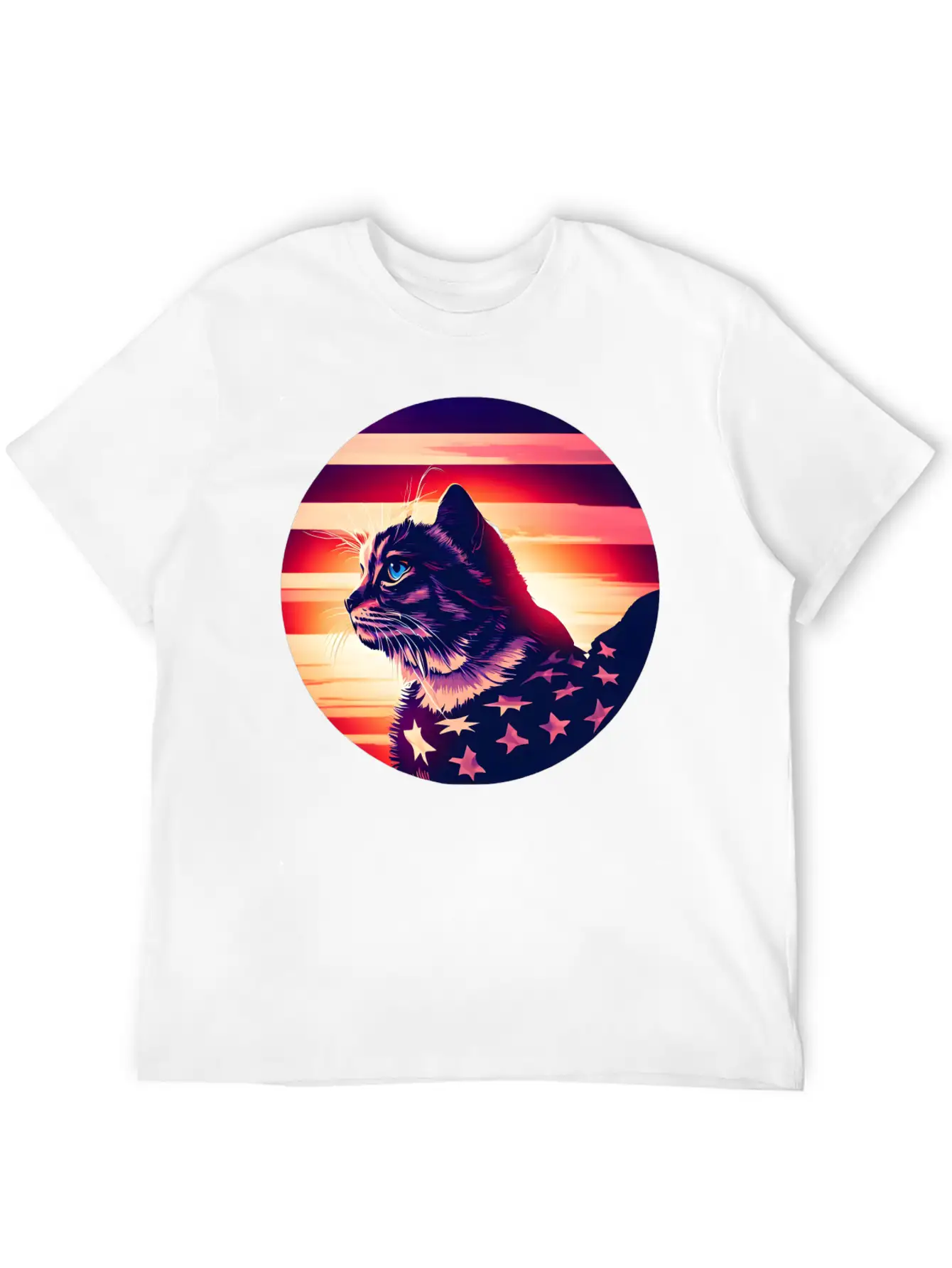 Patriotic Cat 4th Of July Outfit Unisex Casual T-Shirt – Clean Design For Daily Comfort