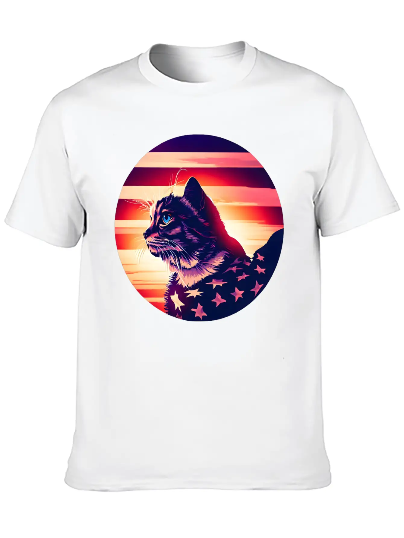 Patriotic Cat 4th Of July Outfit Unisex Casual T-Shirt – Clean Design For Daily Comfort