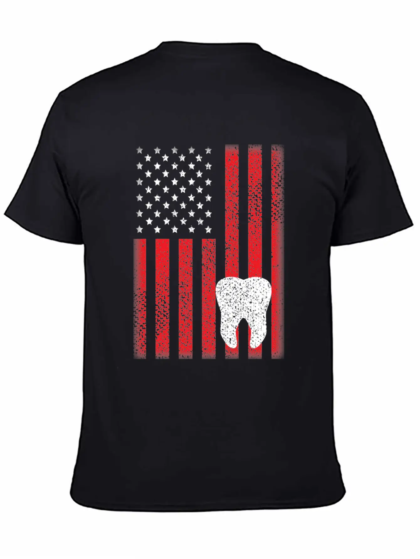 Patriotic USA Flag Tooth Dentist Dental Hygienist Modern Fit Casual T-Shirt – Clean And Versatile Design