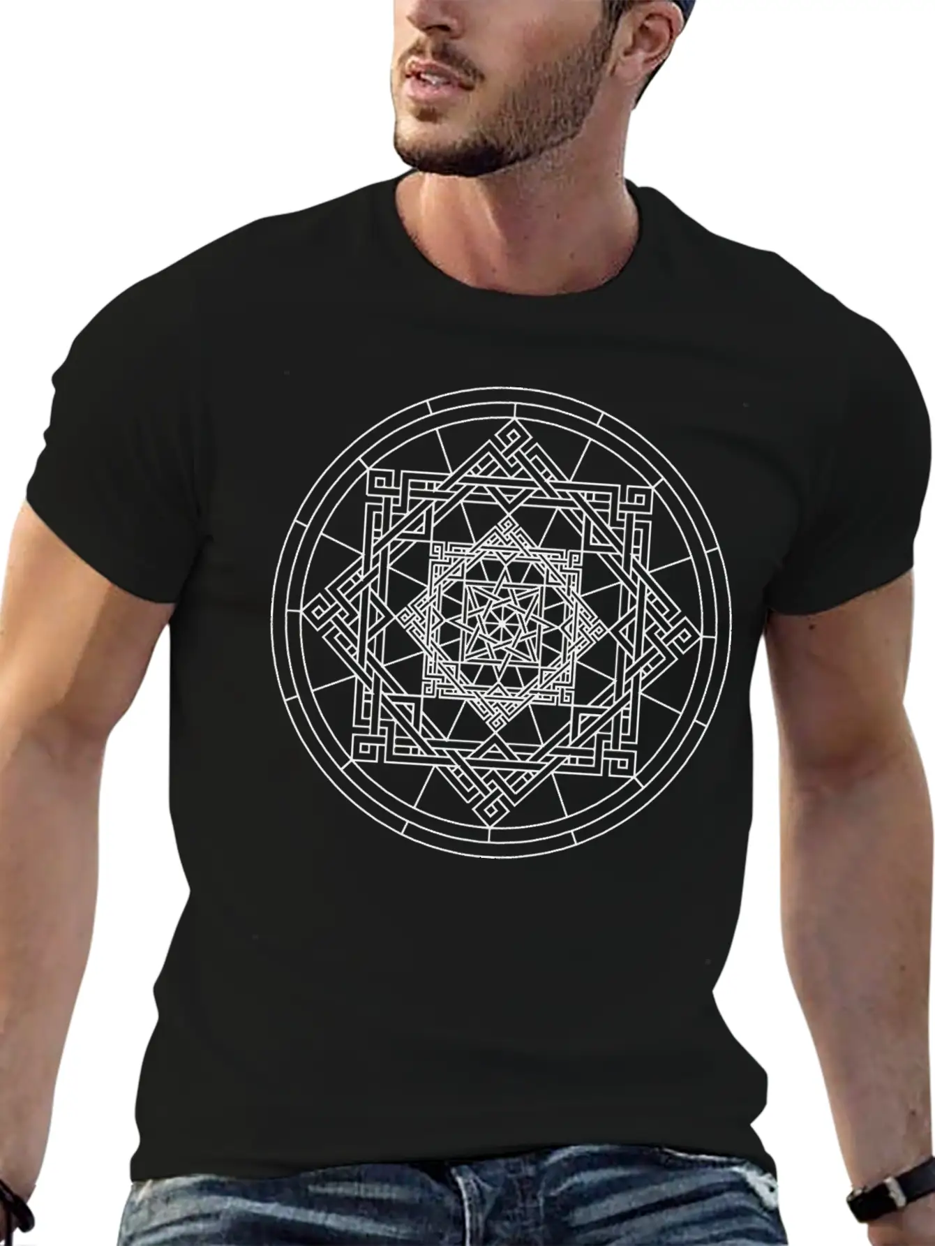 Pattern Mandala Soft Cotton Short Sleeve Tee – Unisex Wardrobe Staple