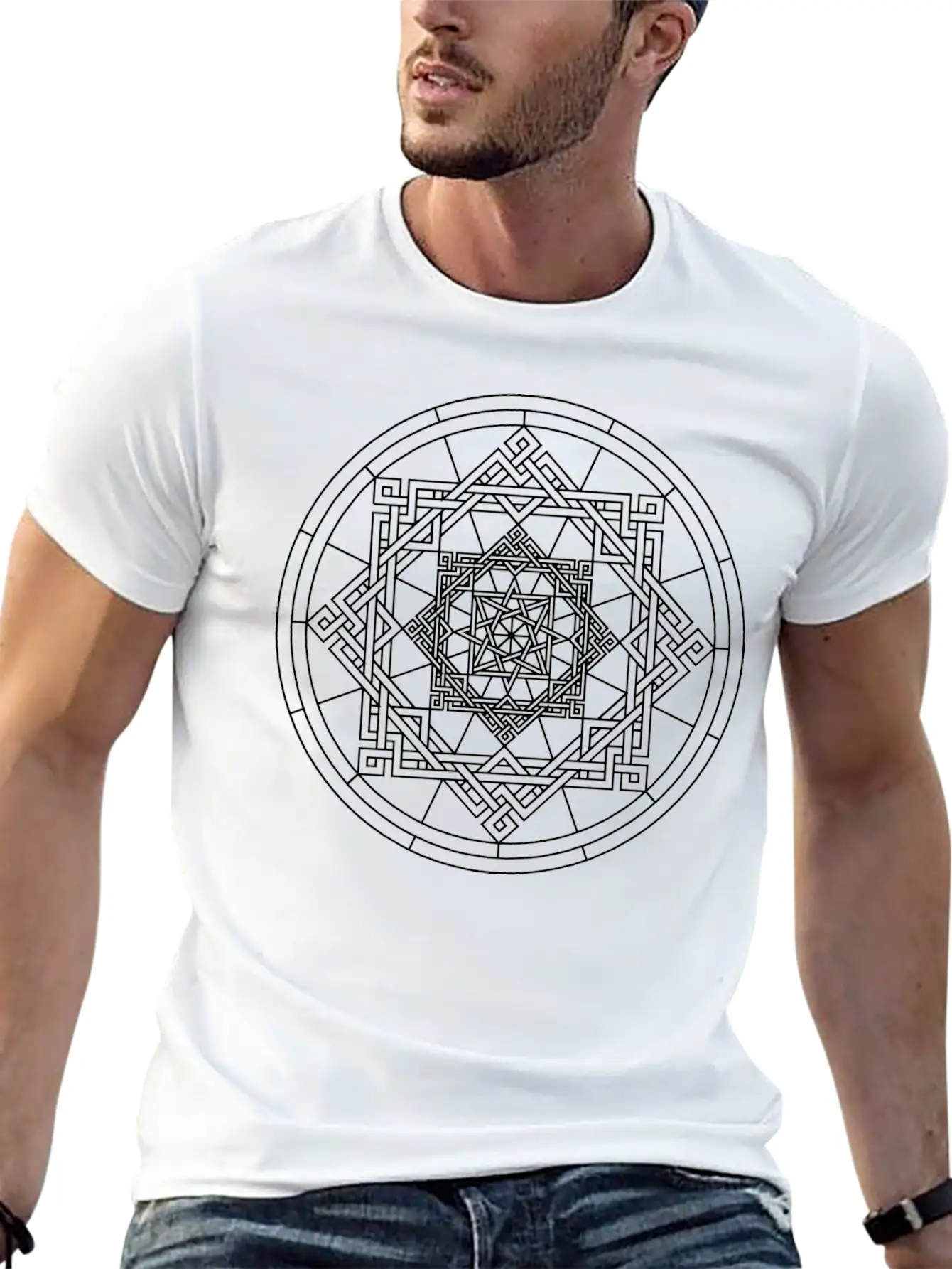 Pattern Mandala Soft Cotton Short Sleeve Tee – Unisex Wardrobe Staple
