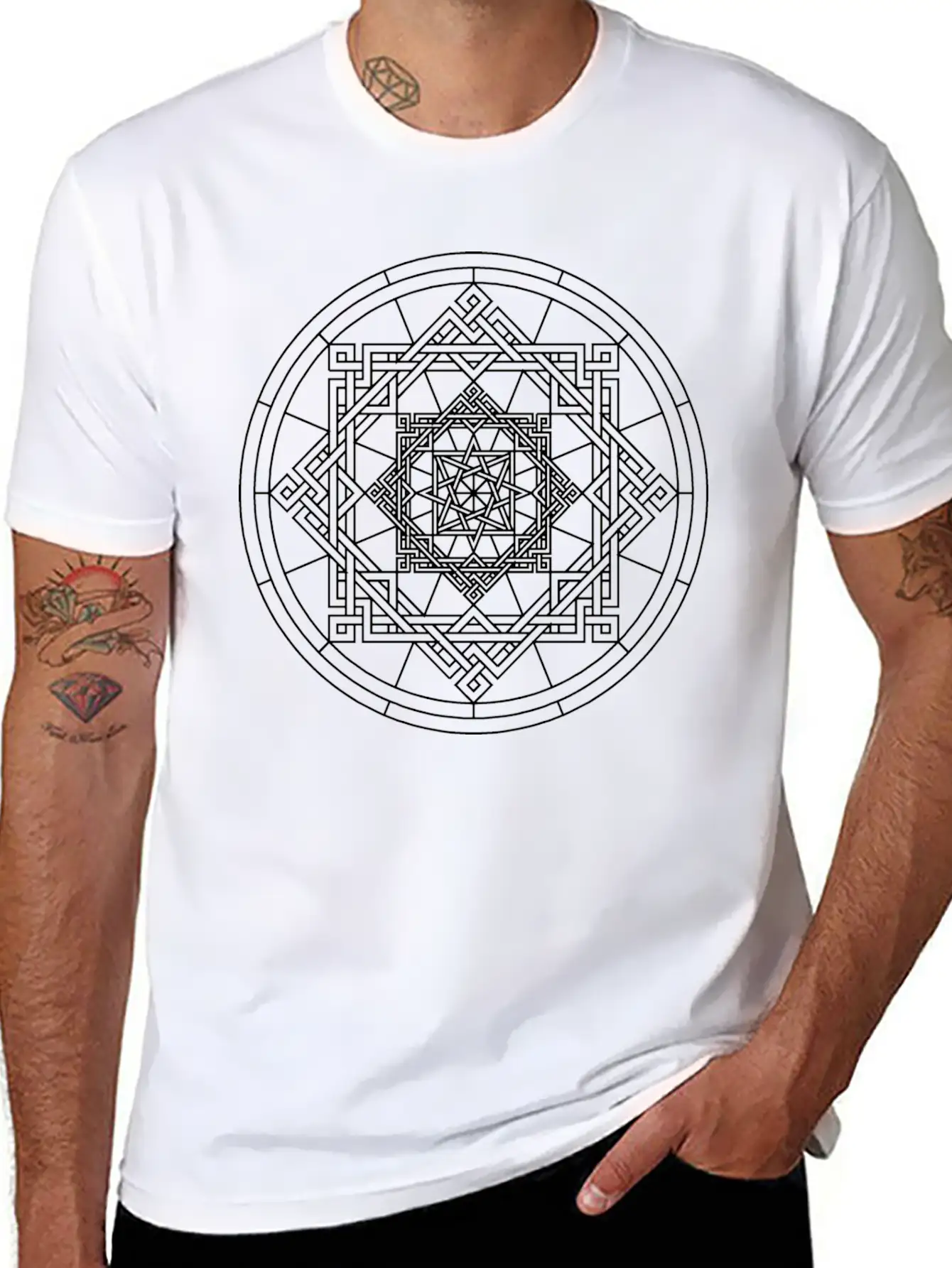 Pattern Mandala Soft Cotton Short Sleeve Tee – Unisex Wardrobe Staple