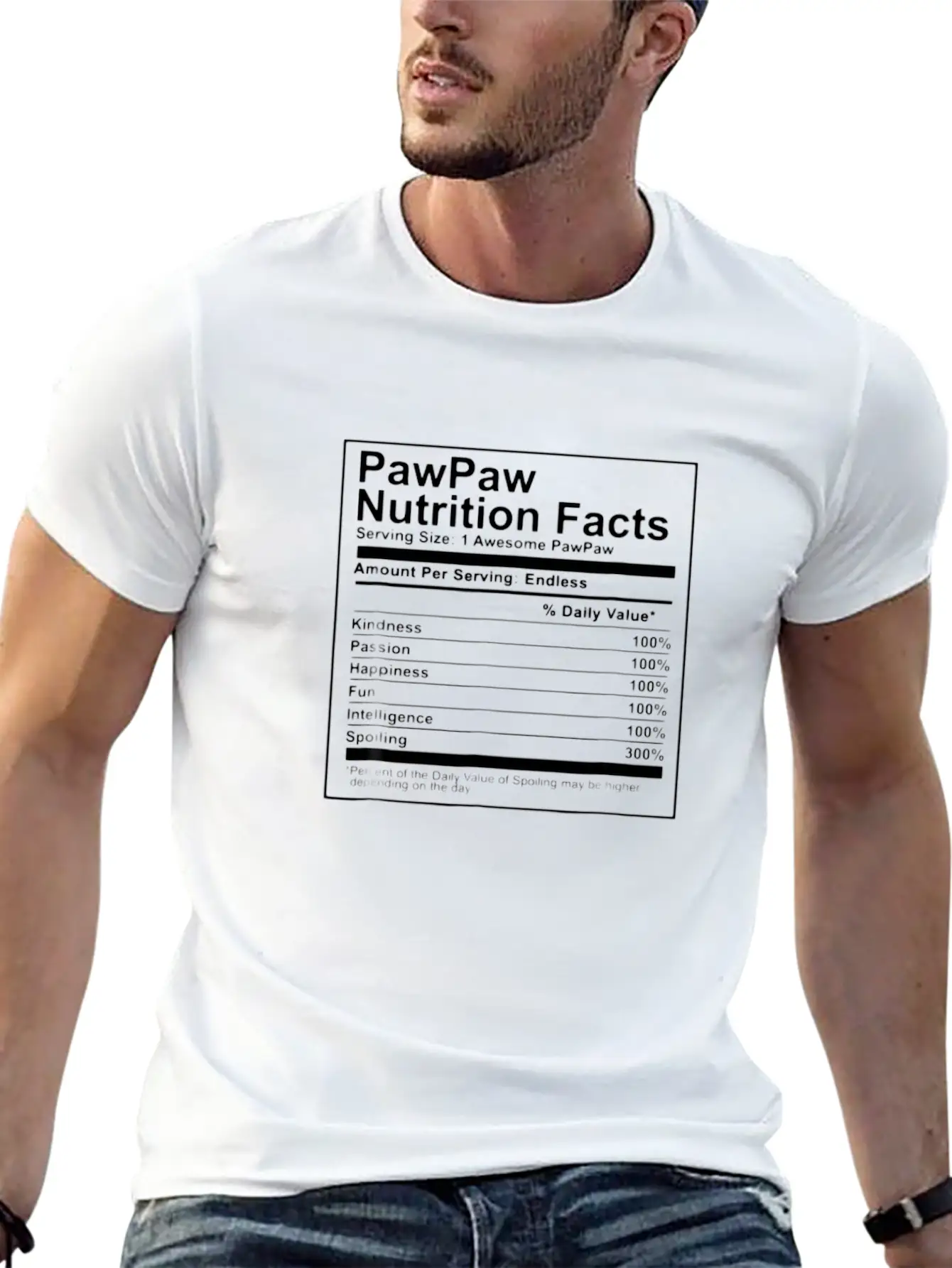PawPaw Nutrition Facts Shirt - Nutritional Fathers Essential Cotton Tee For Daily Outfits – Unisex Style