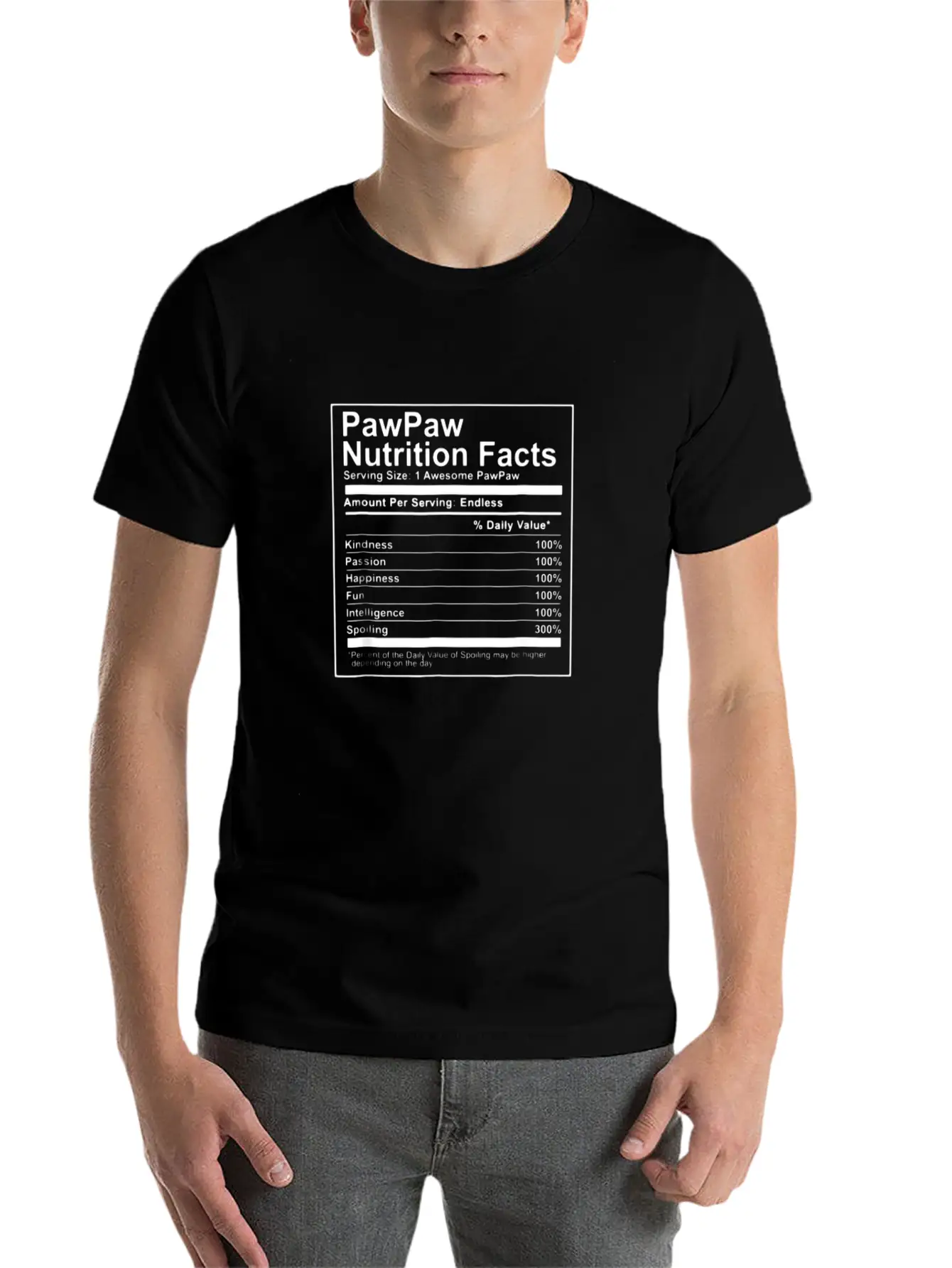 PawPaw Nutrition Facts Shirt - Nutritional Fathers Essential Cotton Tee For Daily Outfits – Unisex Style