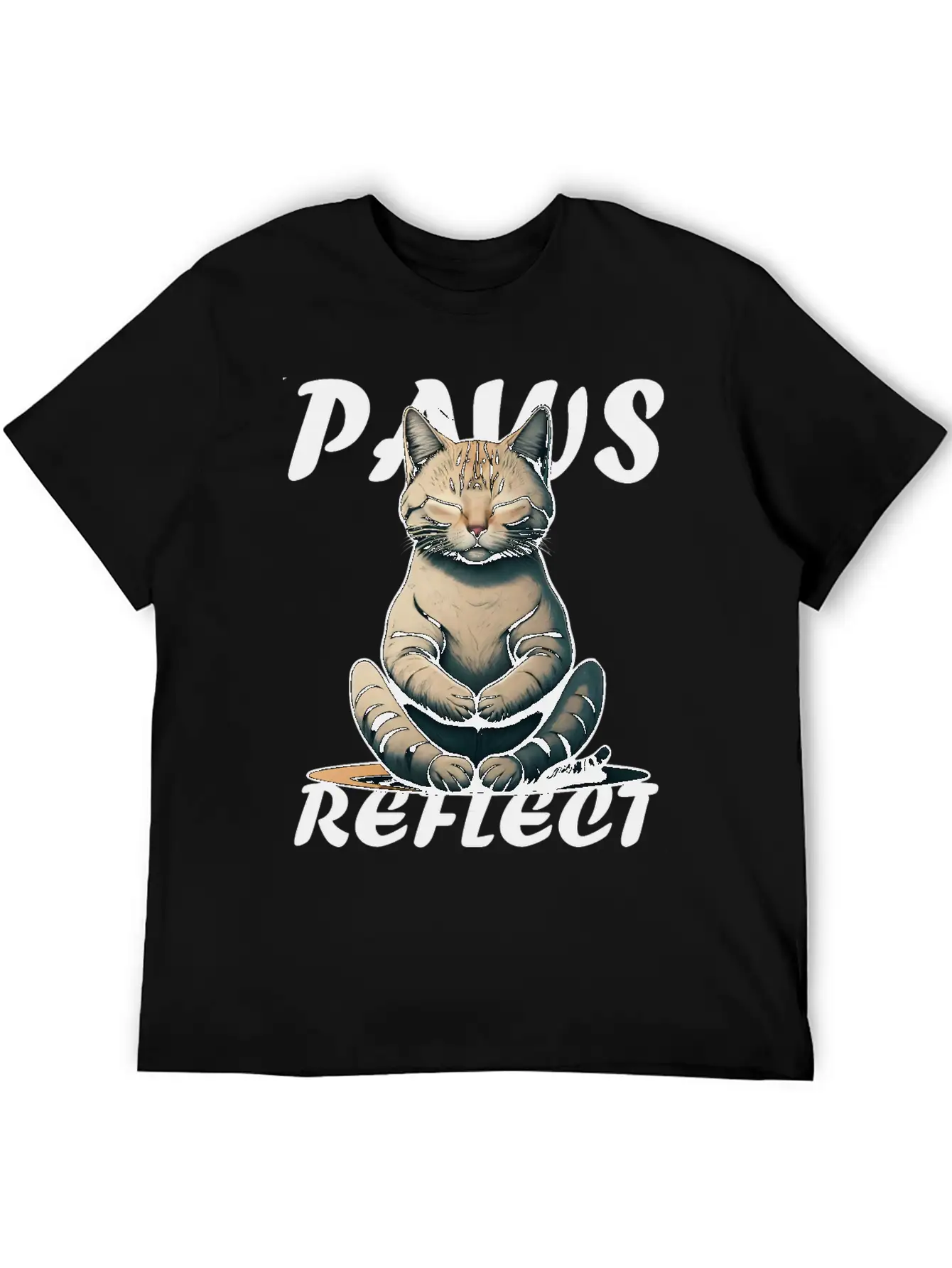 Paws And Reflect, Cat Lovers Mindful Design. Soft Cotton Short Sleeve Tee – Unisex Wardrobe Staple