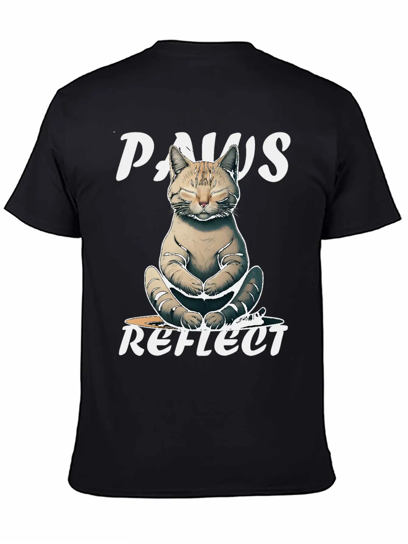 Paws And Reflect, Cat Lovers Mindful Design. Soft Cotton Short Sleeve Tee – Unisex Wardrobe Staple