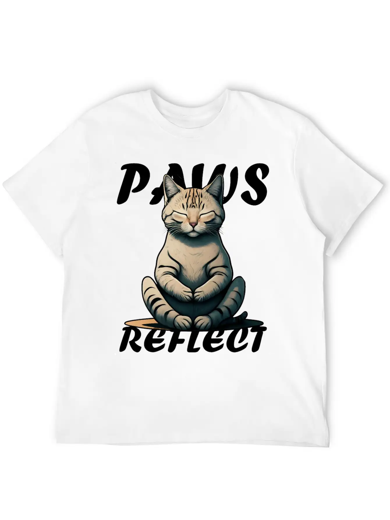 Paws And Reflect, Cat Lovers Mindful Design. Soft Cotton Short Sleeve Tee – Unisex Wardrobe Staple