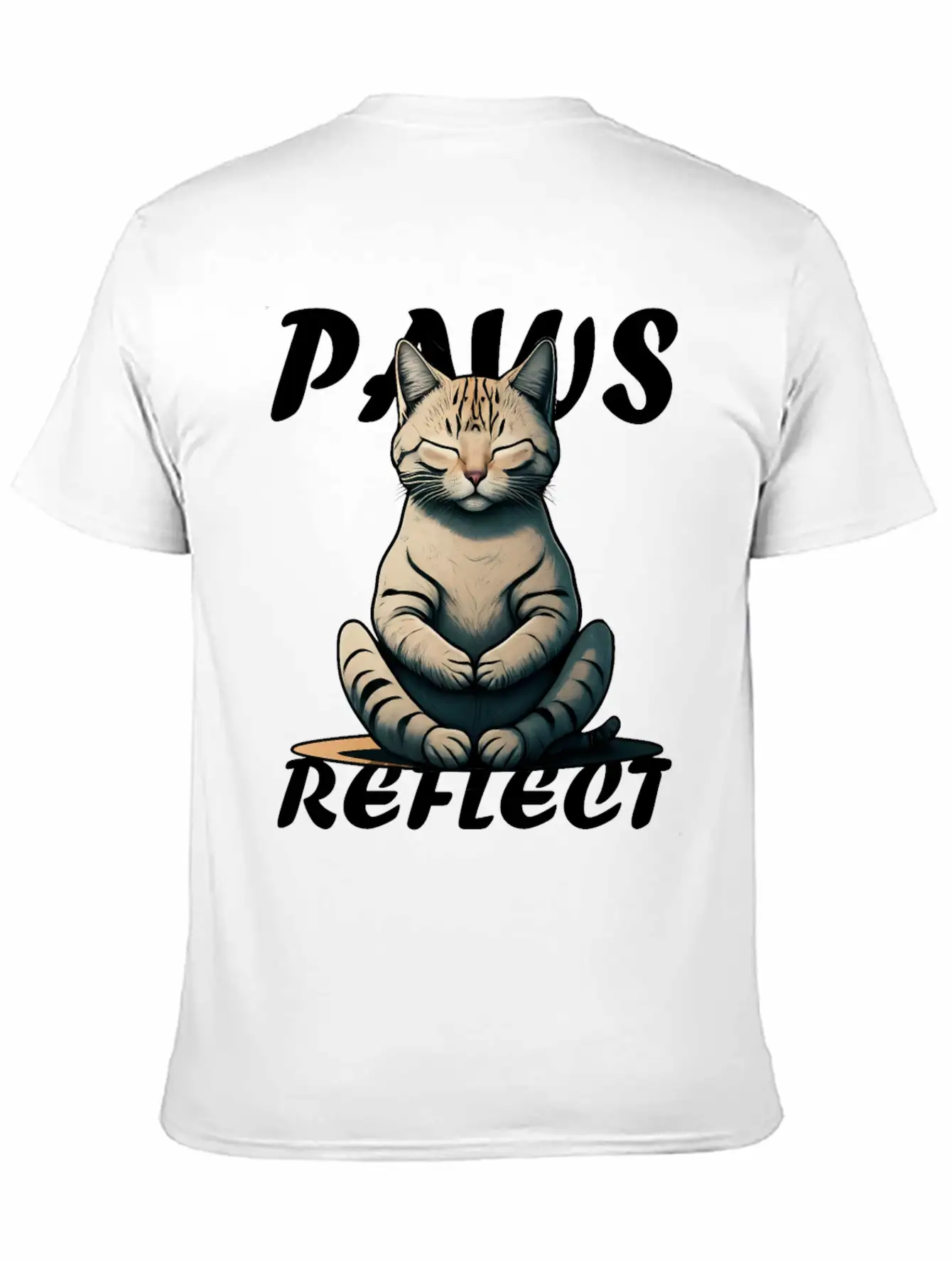 Paws And Reflect, Cat Lovers Mindful Design. Soft Cotton Short Sleeve Tee – Unisex Wardrobe Staple