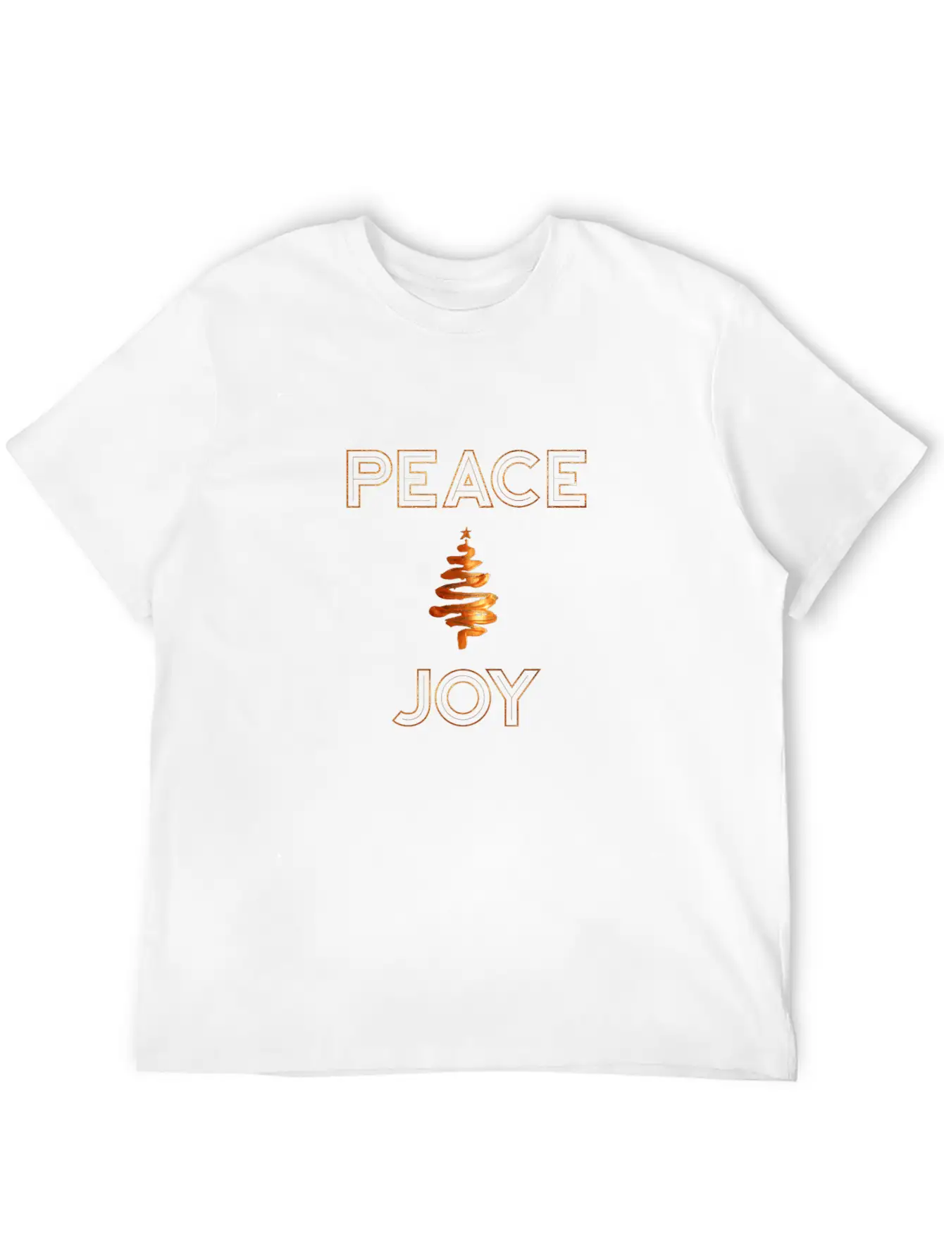 Peace And Joy Christmas Holiday Design Unisex Casual T-Shirt – Clean Design For Daily Comfort