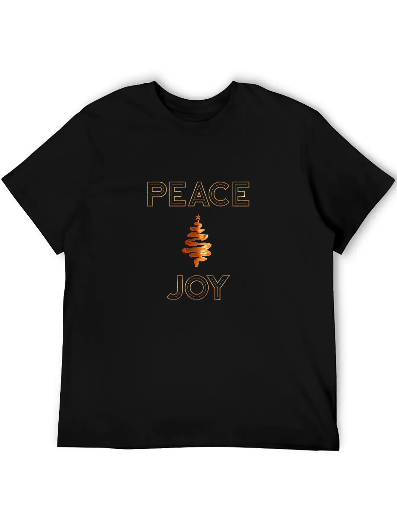 Peace And Joy Christmas Holiday Design Unisex Casual T-Shirt – Clean Design For Daily Comfort