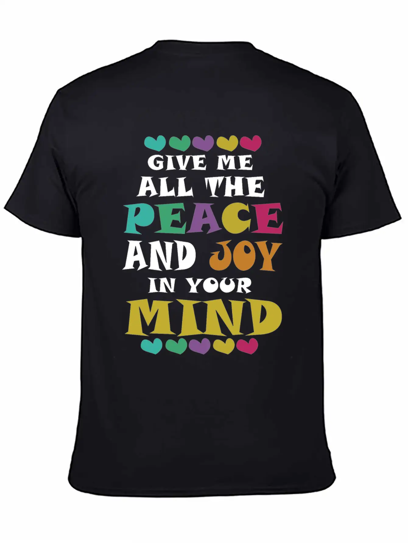 Peace And Joy Classic Fit Graphic Tee For Daily Comfort – Unisex Cotton Shirt
