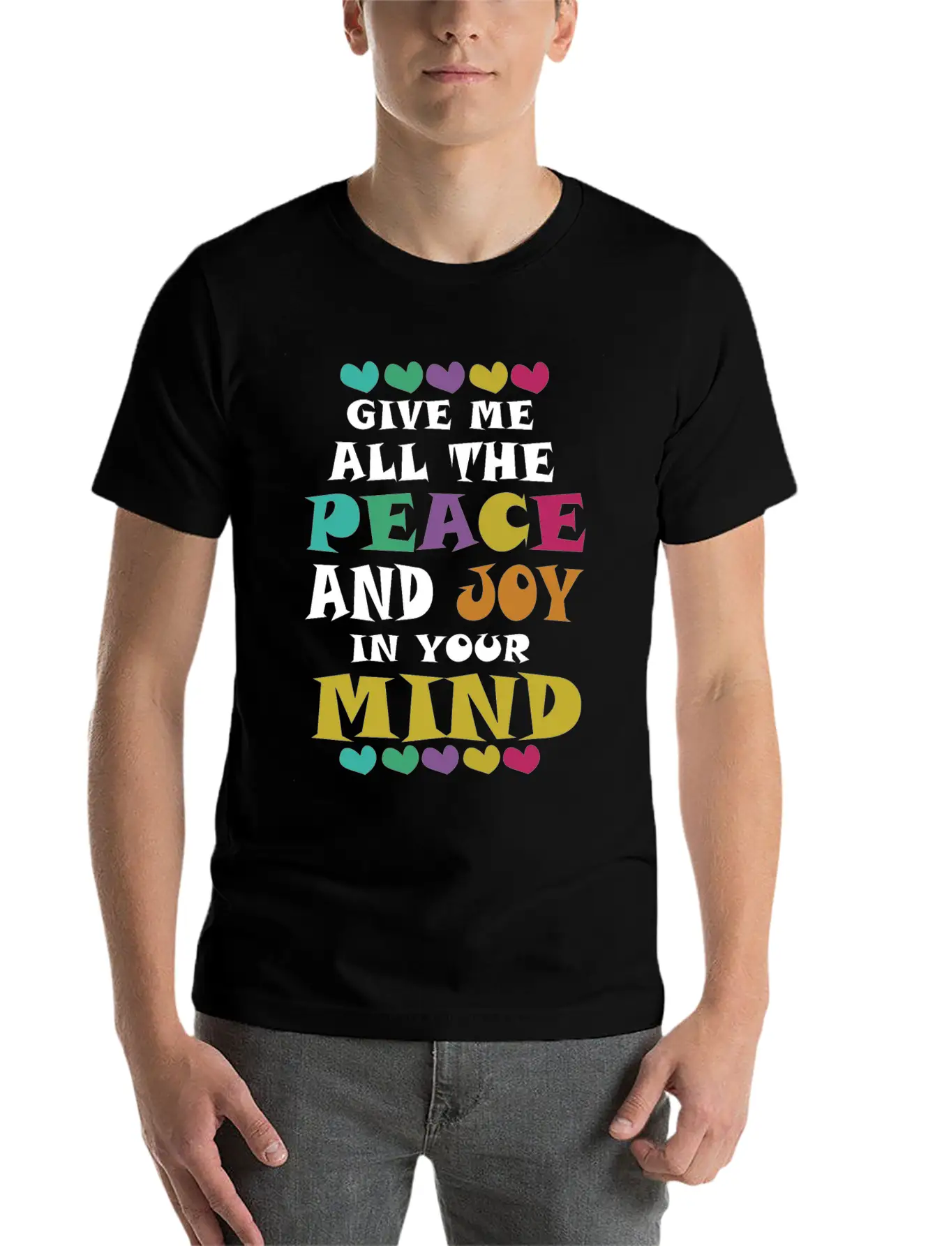 Peace And Joy Classic Fit Graphic Tee For Daily Comfort – Unisex Cotton Shirt