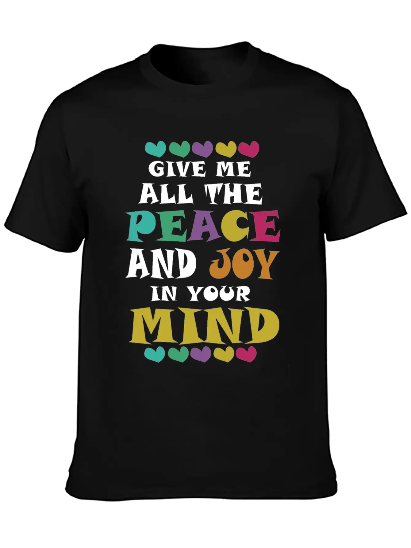 Peace And Joy Classic Fit Graphic Tee For Daily Comfort – Unisex Cotton Shirt