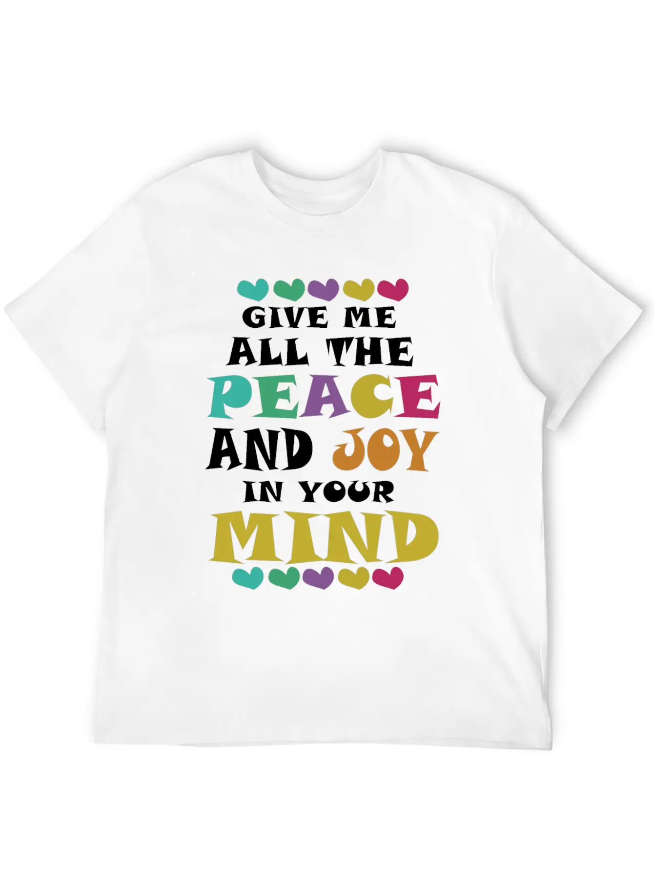 Peace And Joy Classic Fit Graphic Tee For Daily Comfort – Unisex Cotton Shirt