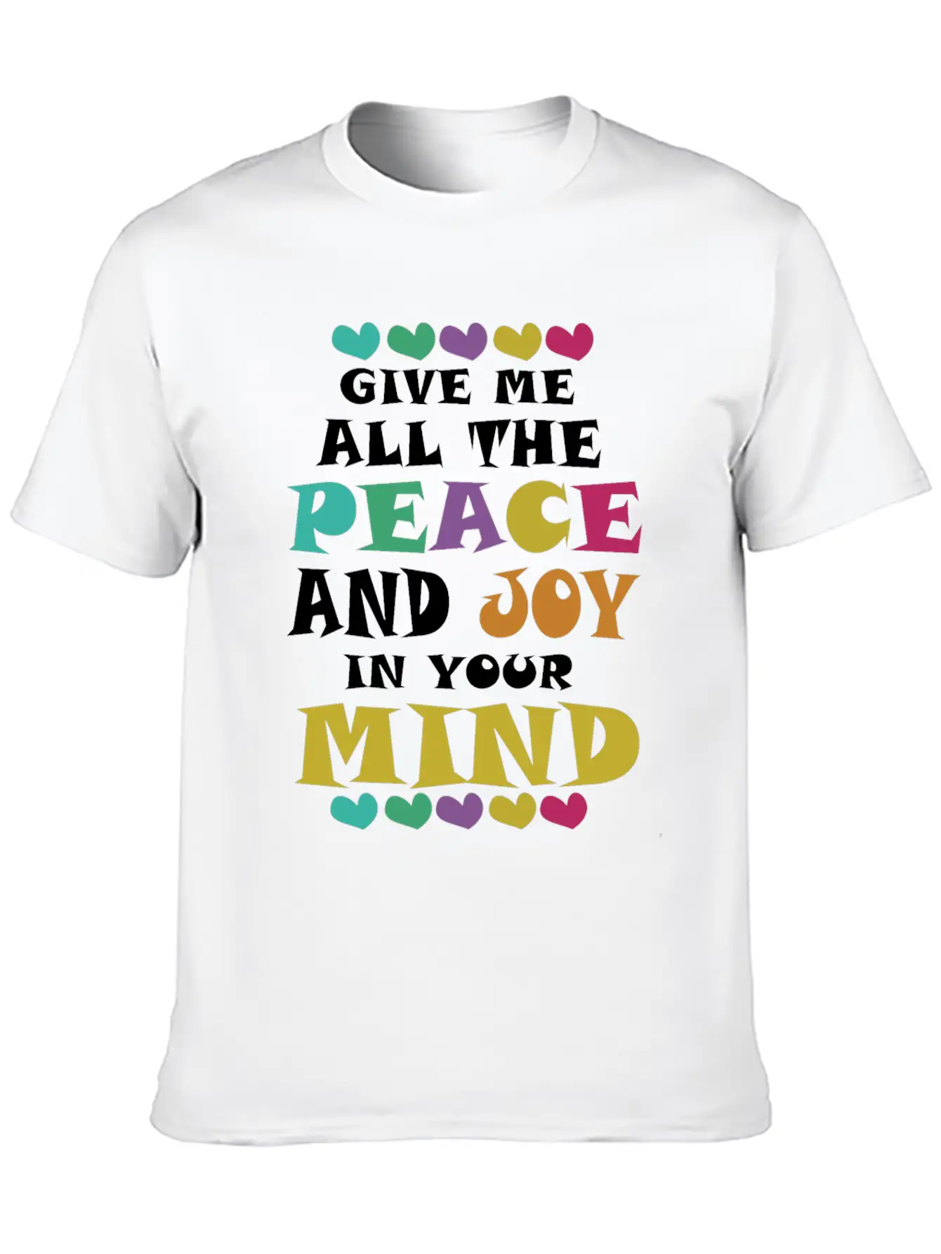 Peace And Joy Classic Fit Graphic Tee For Daily Comfort – Unisex Cotton Shirt