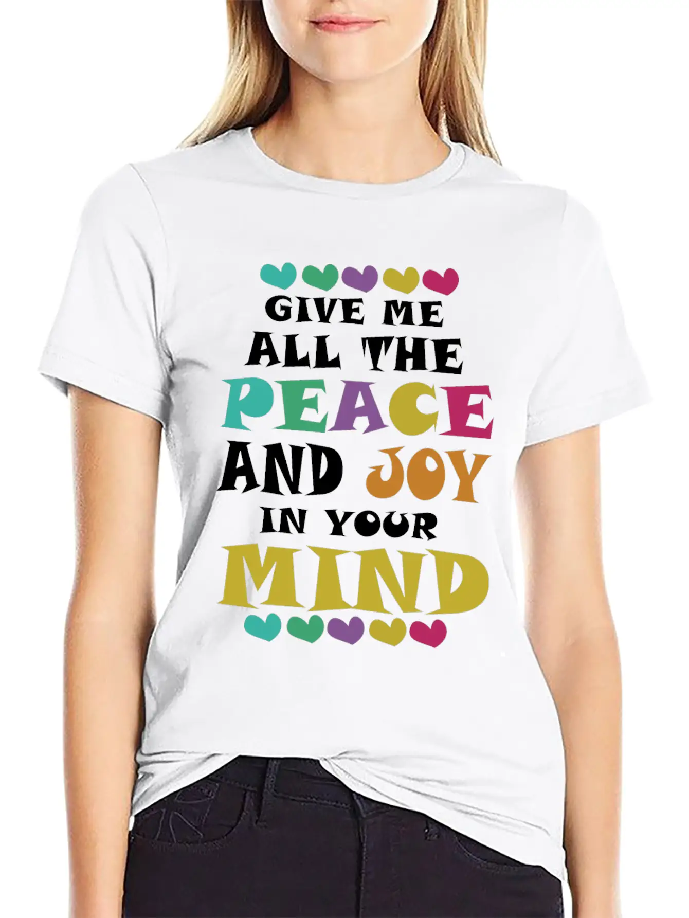 Peace And Joy Classic Fit Graphic Tee For Daily Comfort – Unisex Cotton Shirt