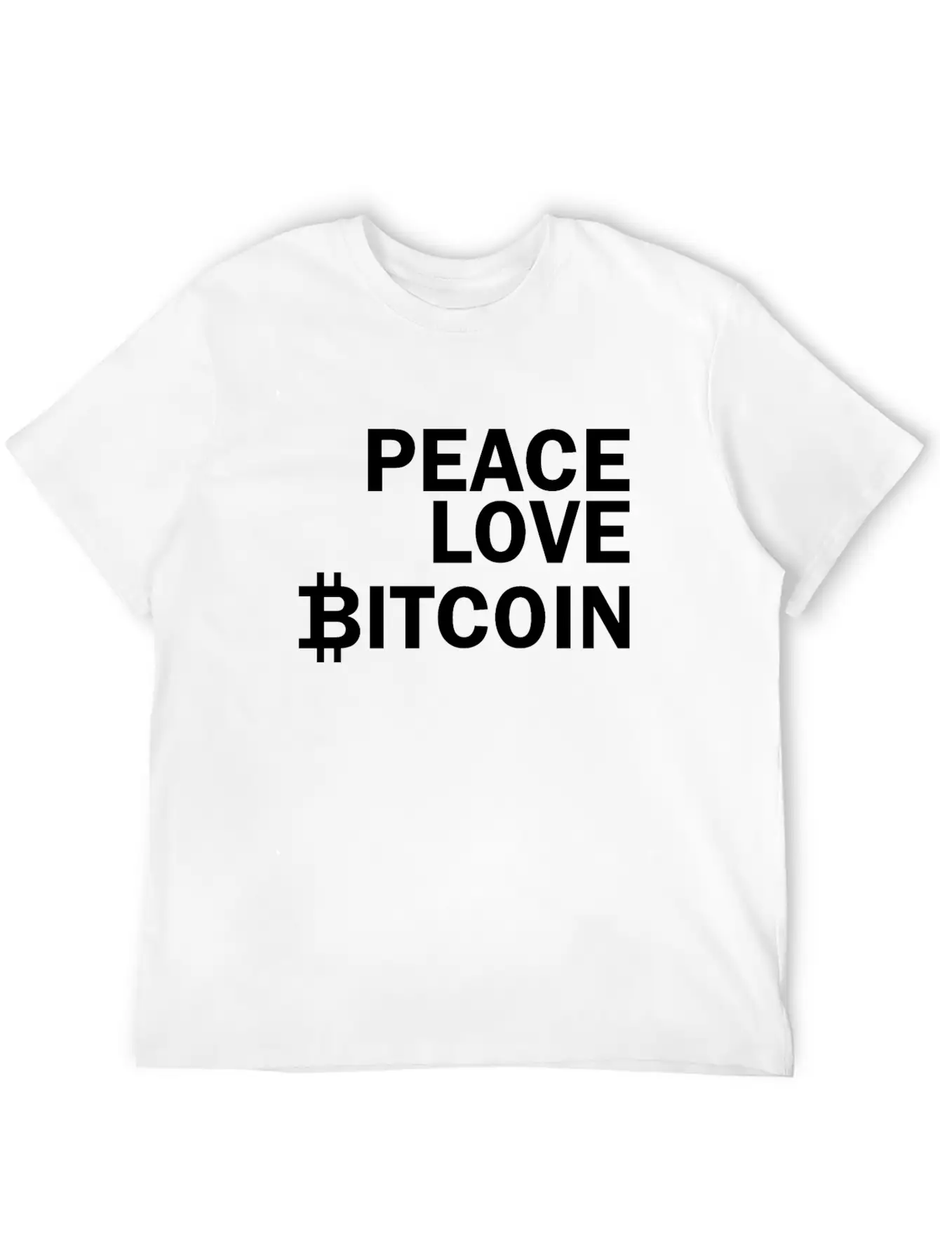 Peace Bitcoin Comfortable Minimalist Graphic Tee – Summer Style Essential