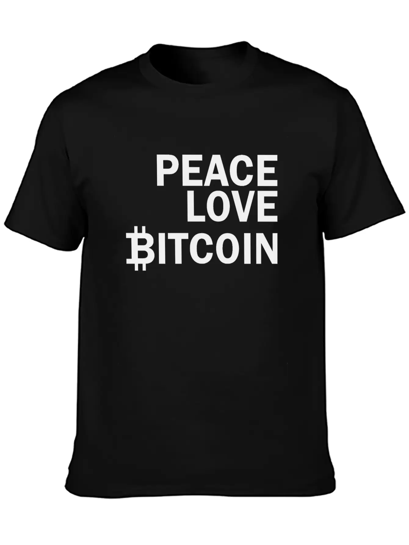 Peace Bitcoin Comfortable Minimalist Graphic Tee – Summer Style Essential