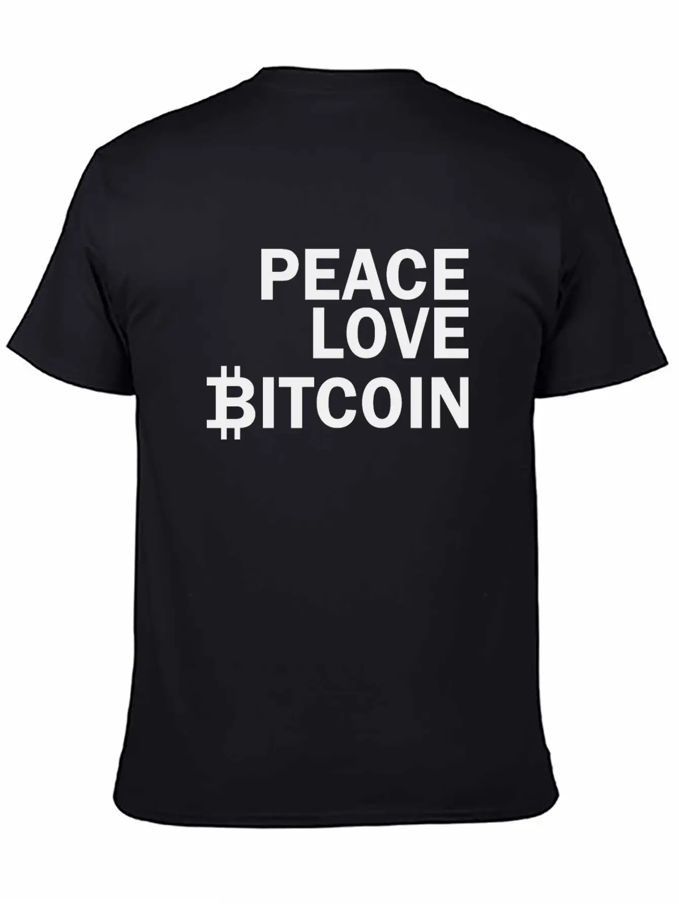 Peace Bitcoin Comfortable Minimalist Graphic Tee – Summer Style Essential
