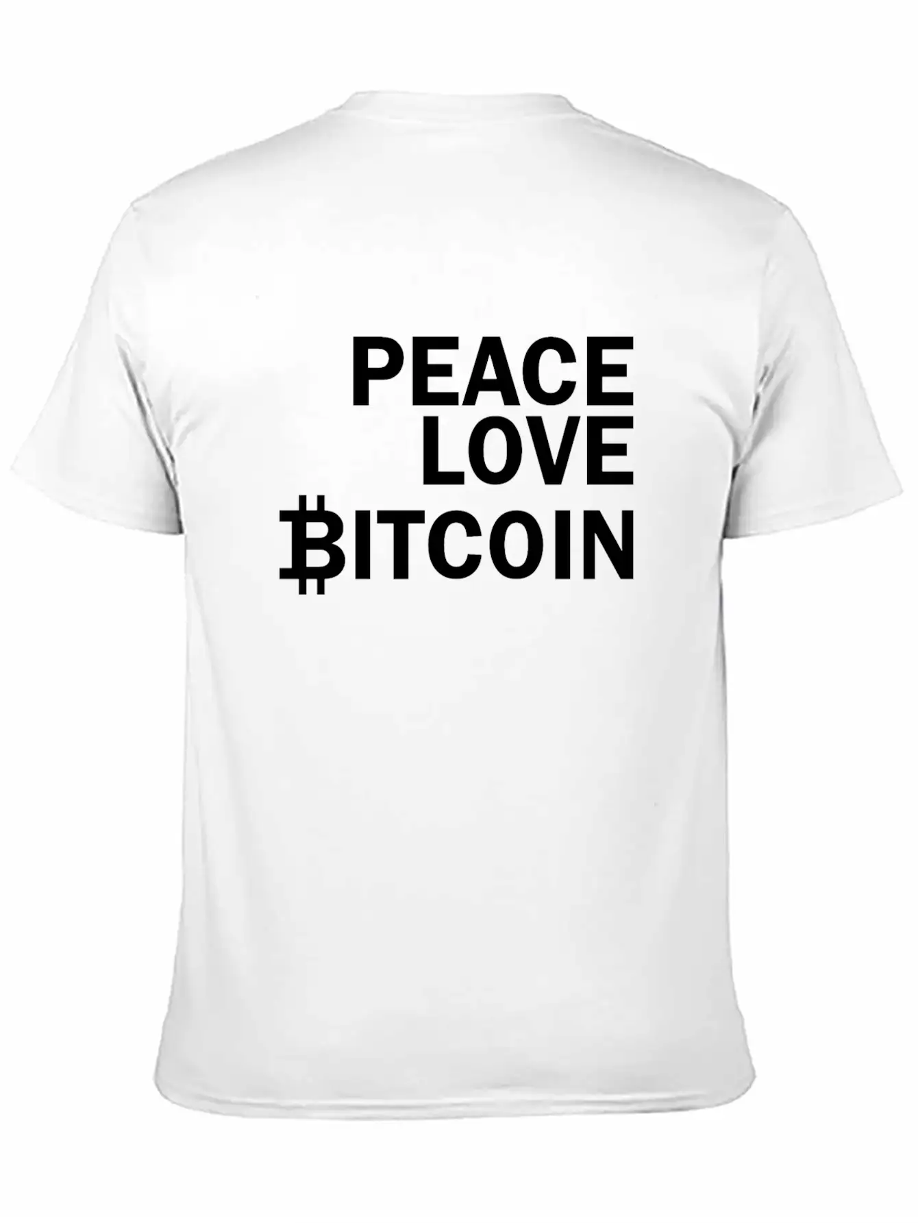 Peace Bitcoin Comfortable Minimalist Graphic Tee – Summer Style Essential