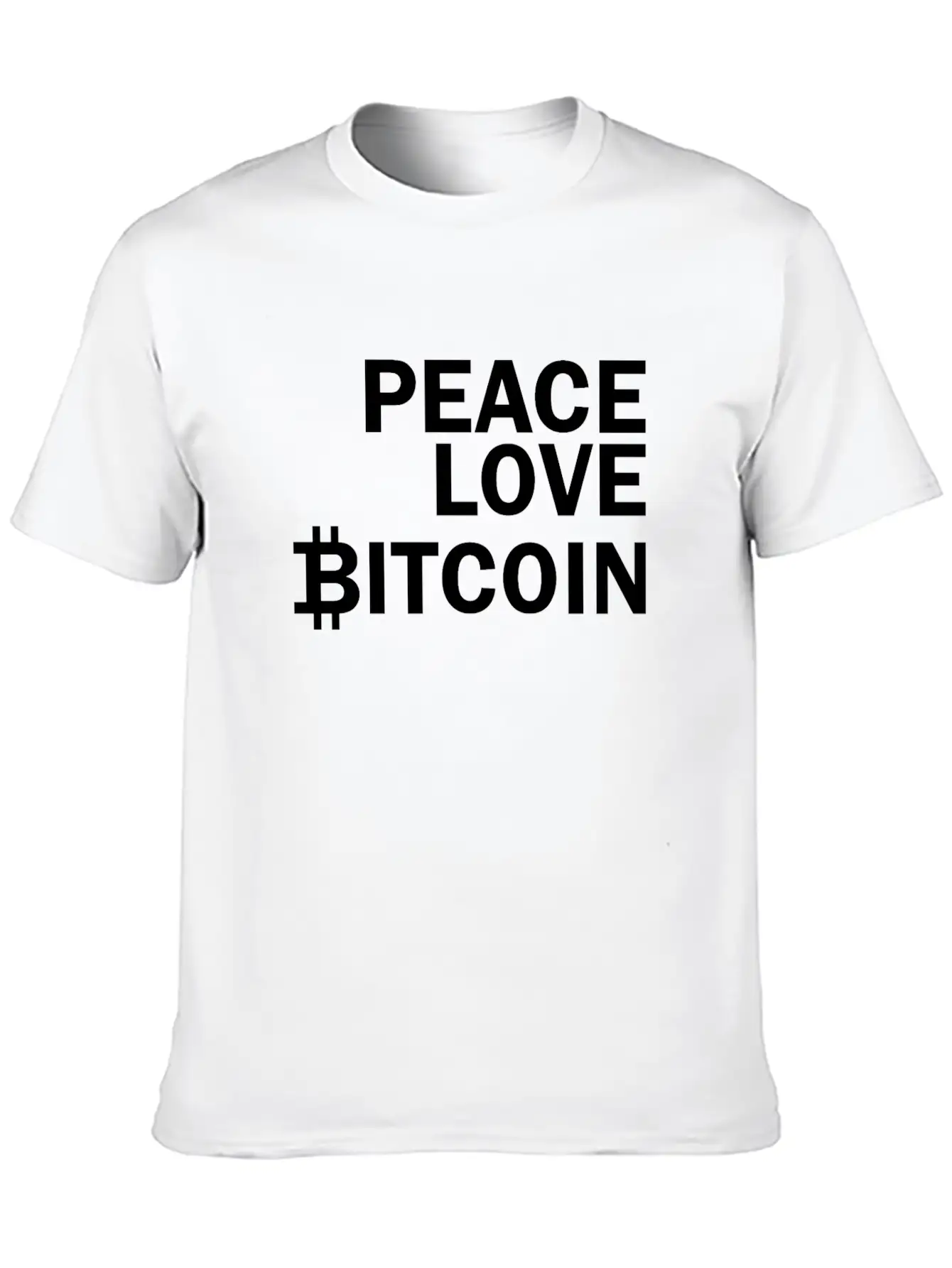 Peace Bitcoin Comfortable Minimalist Graphic Tee – Summer Style Essential