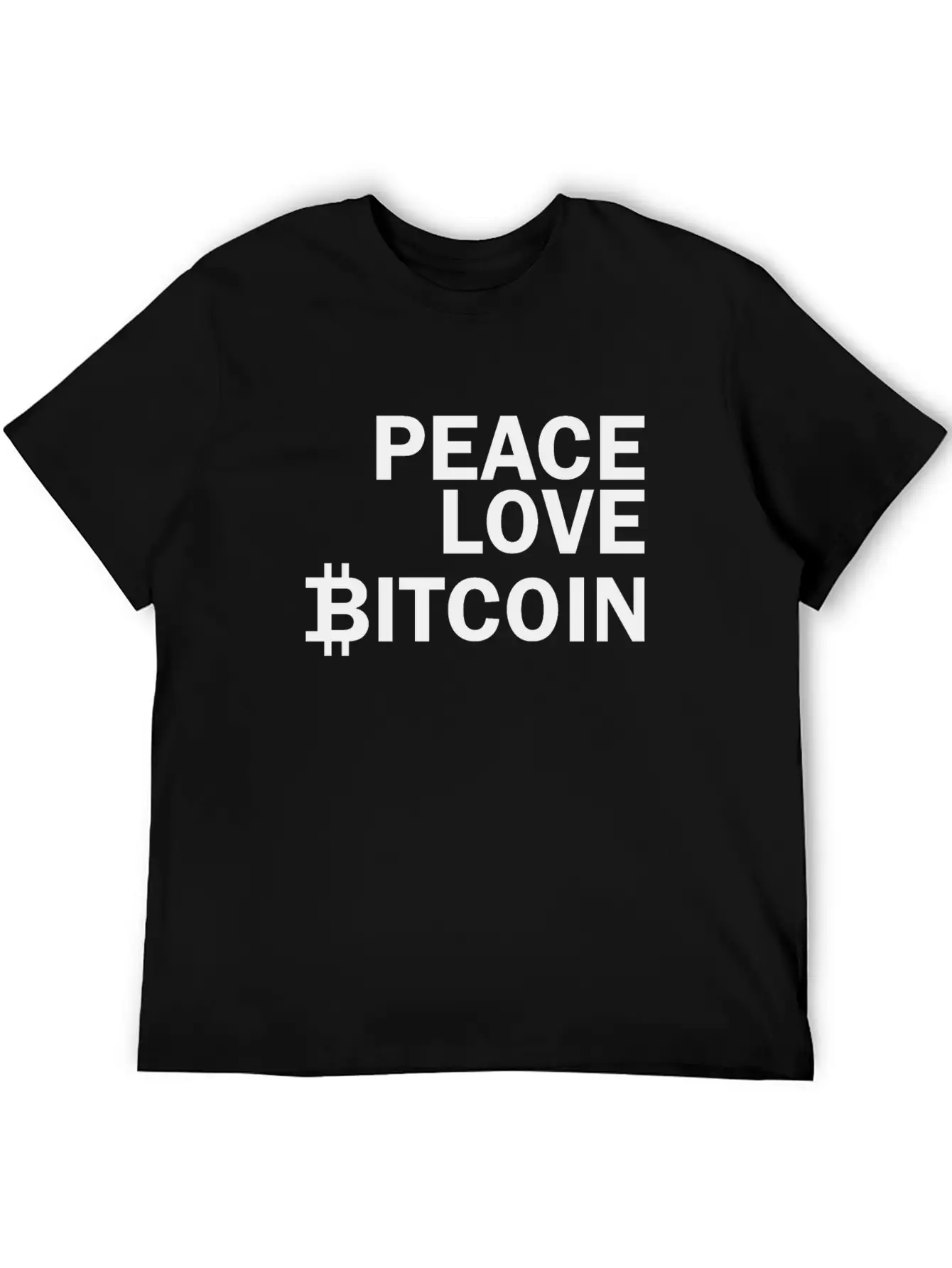 Peace Bitcoin Comfortable Minimalist Graphic Tee – Summer Style Essential