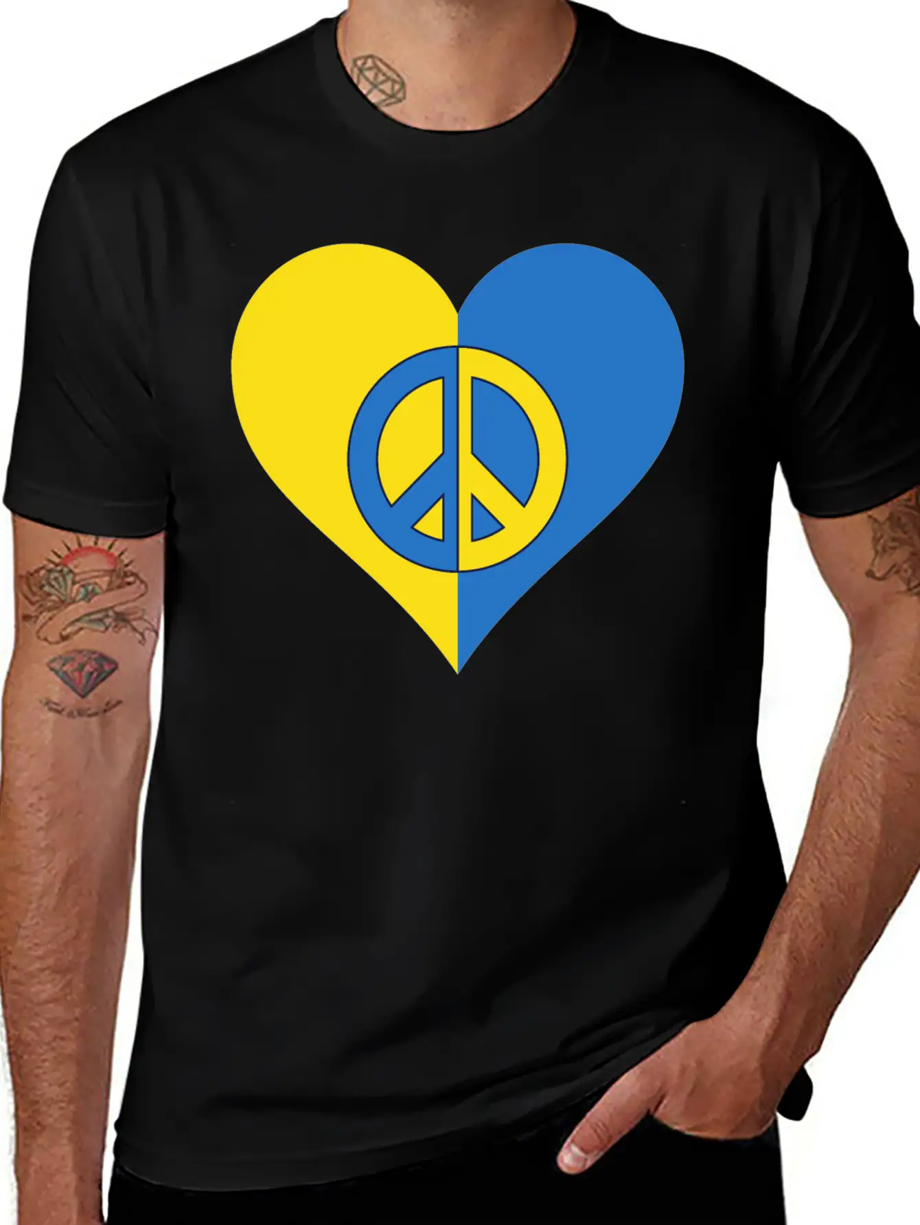 Peace For Ukraine. Basic Graphic T-Shirt – Daily Comfort In Soft Cotton