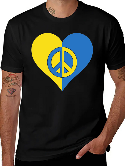 Peace For Ukraine. Basic Graphic T-Shirt – Daily Comfort In Soft Cotton
