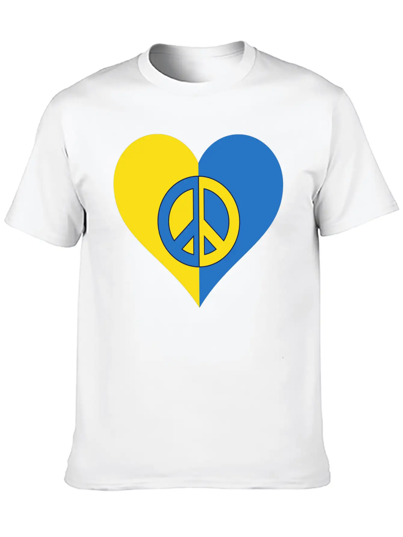 Peace For Ukraine. Basic Graphic T-Shirt – Daily Comfort In Soft Cotton