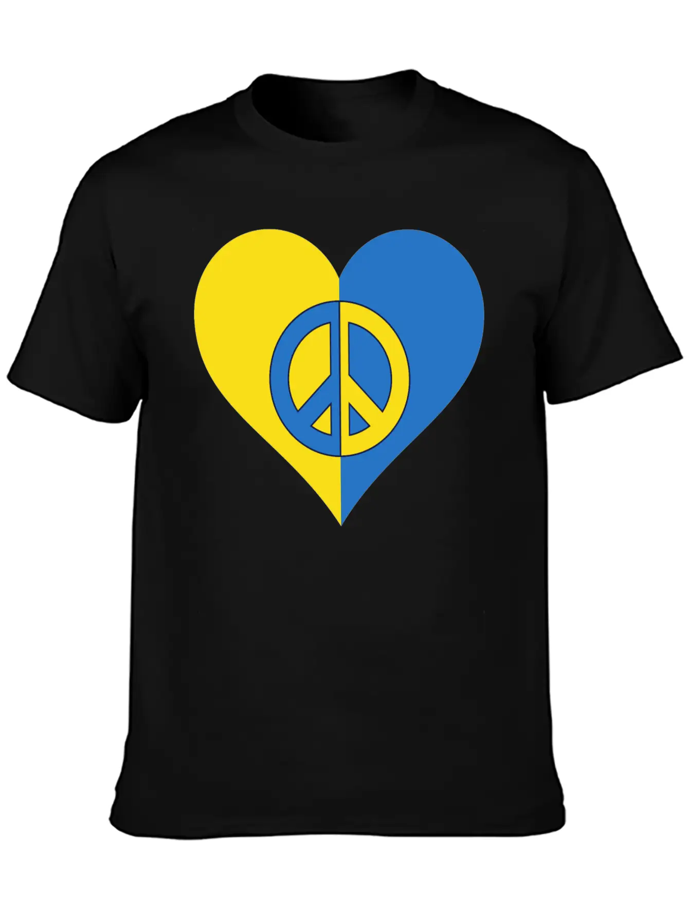 Peace For Ukraine. Basic Graphic T-Shirt – Daily Comfort In Soft Cotton