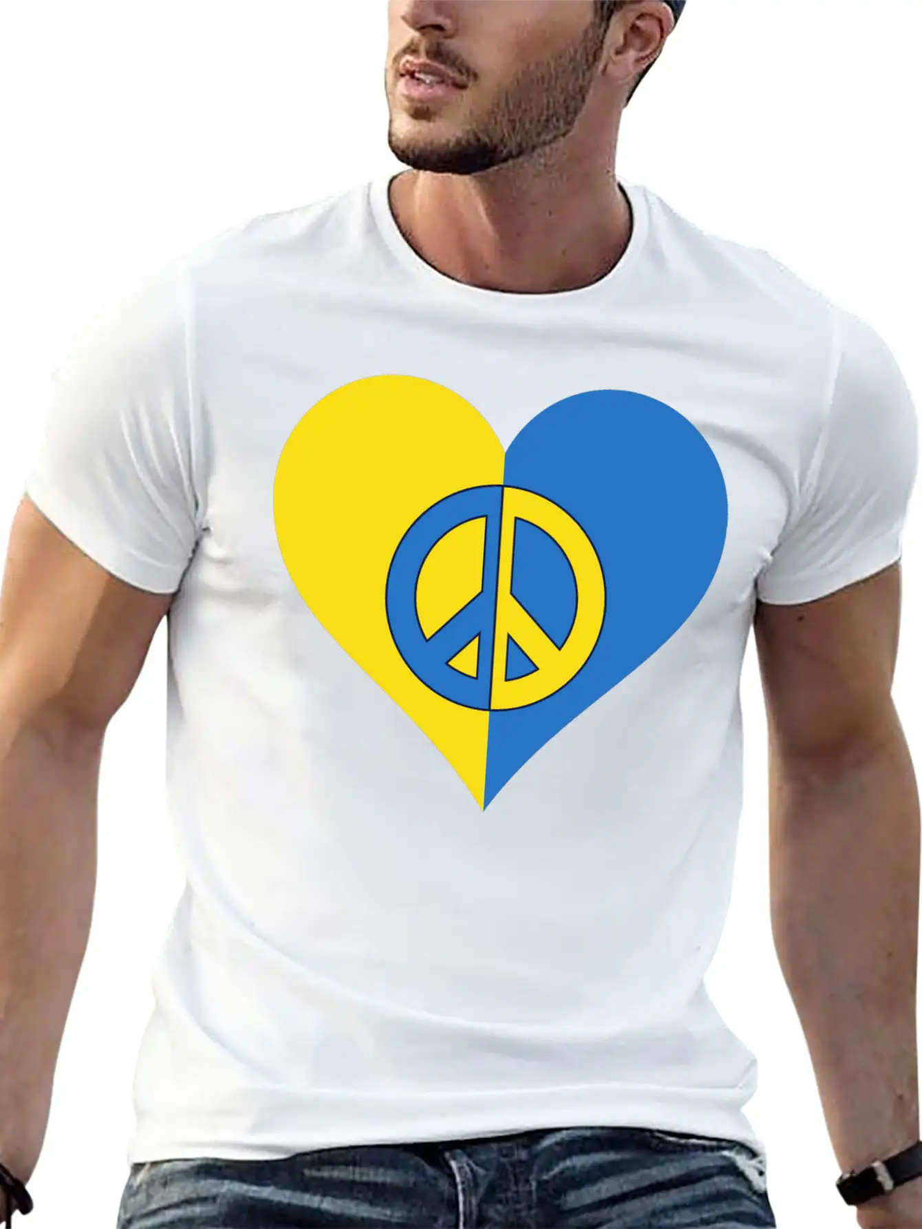 Peace For Ukraine. Basic Graphic T-Shirt – Daily Comfort In Soft Cotton