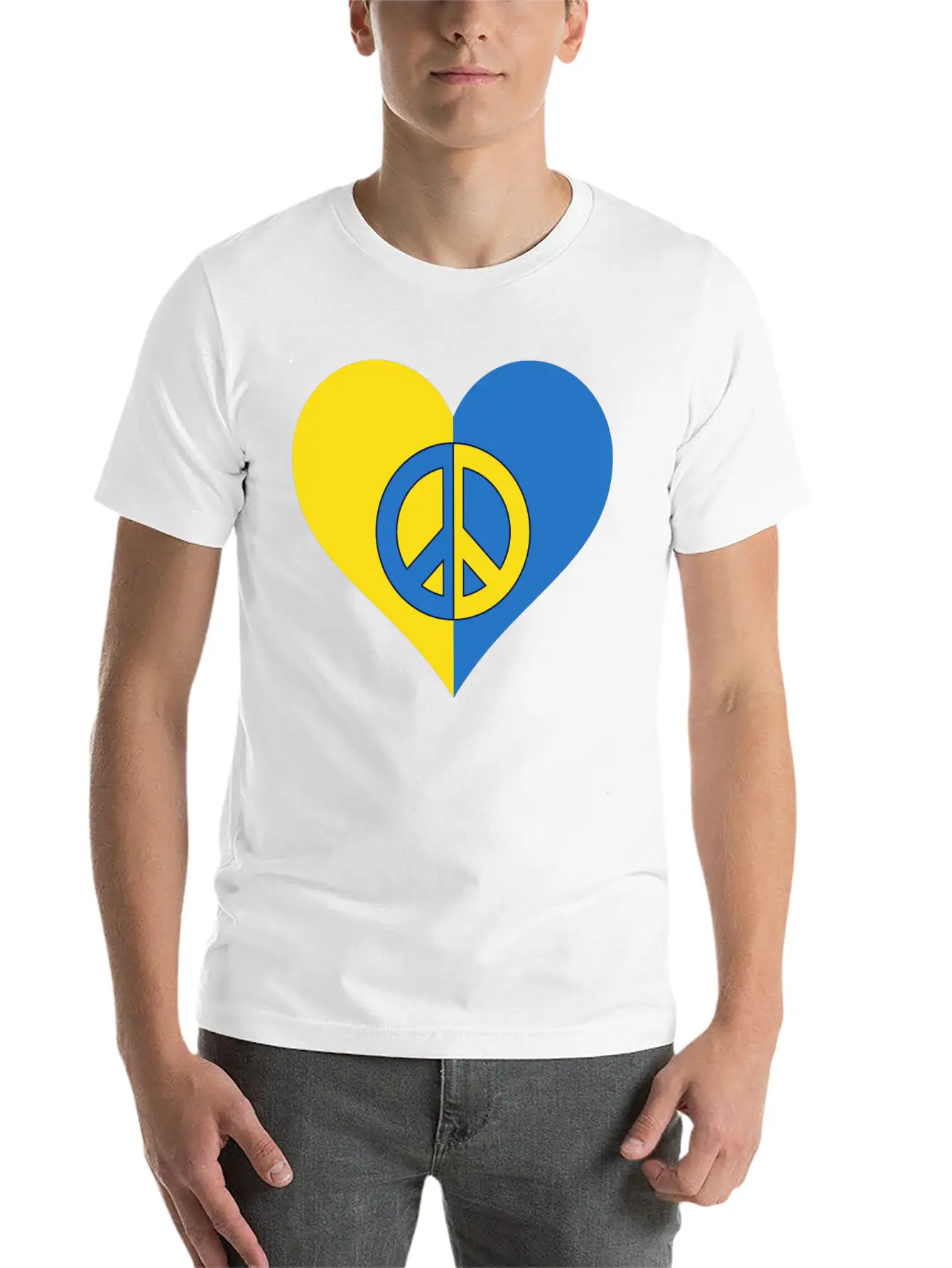Peace For Ukraine. Basic Graphic T-Shirt – Daily Comfort In Soft Cotton