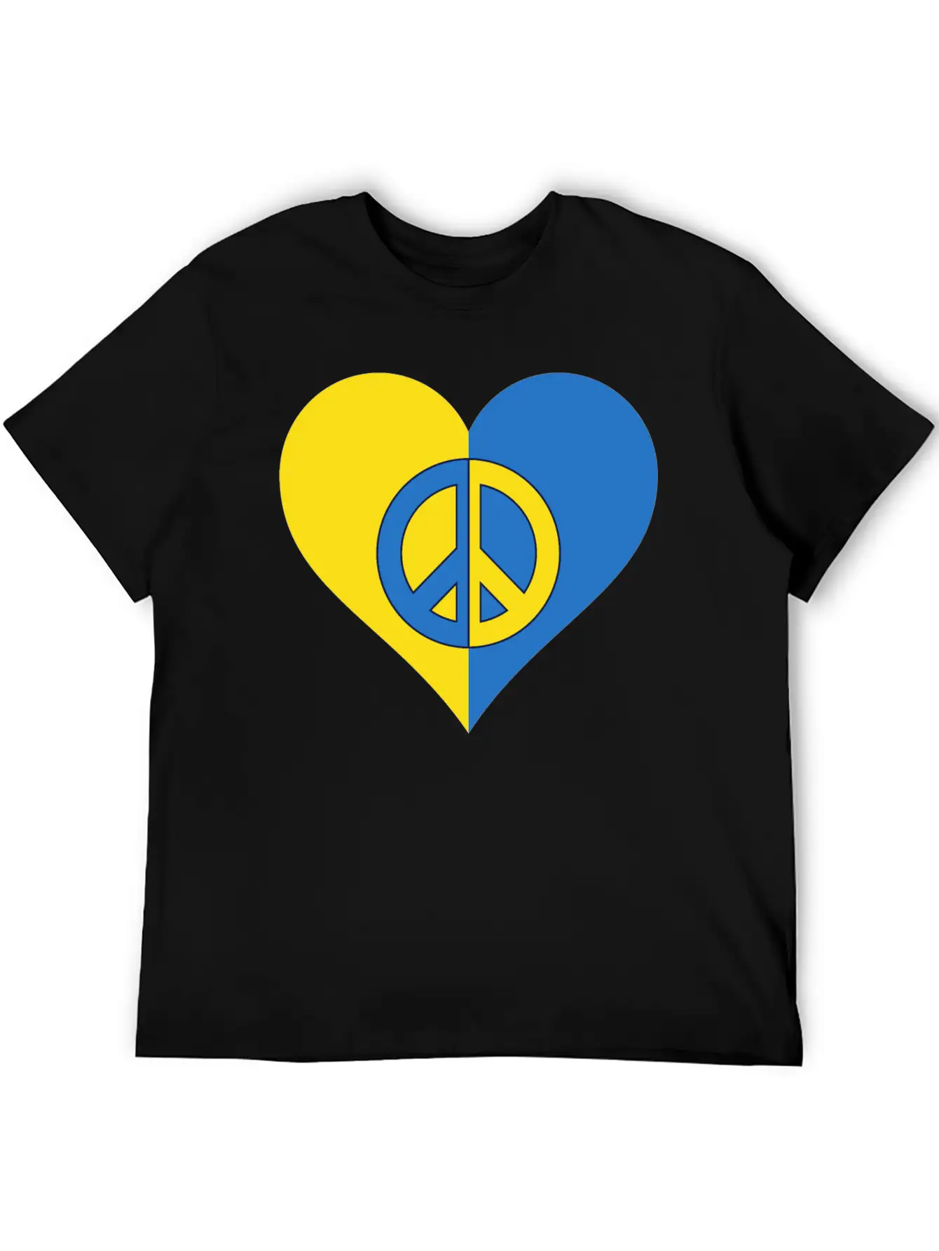 Peace For Ukraine. Basic Graphic T-Shirt – Daily Comfort In Soft Cotton