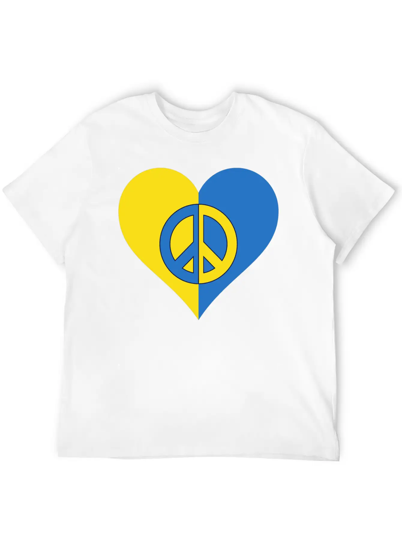 Peace For Ukraine. Basic Graphic T-Shirt – Daily Comfort In Soft Cotton