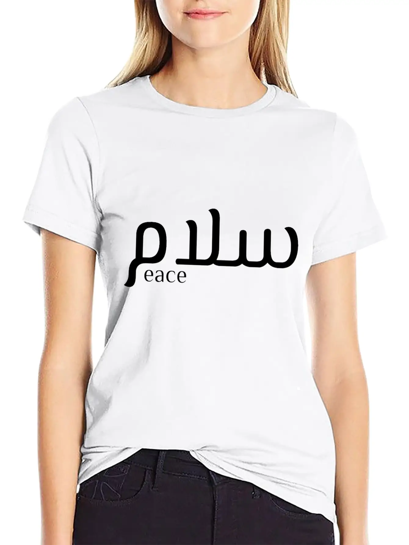 Peace In Arabic Unisex Casual T-Shirt – Clean Design For Daily Comfort