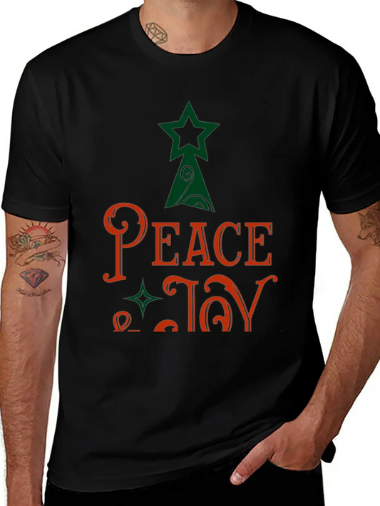 Peace Joy Gift Basic Graphic T-Shirt – Daily Comfort In Soft Cotton