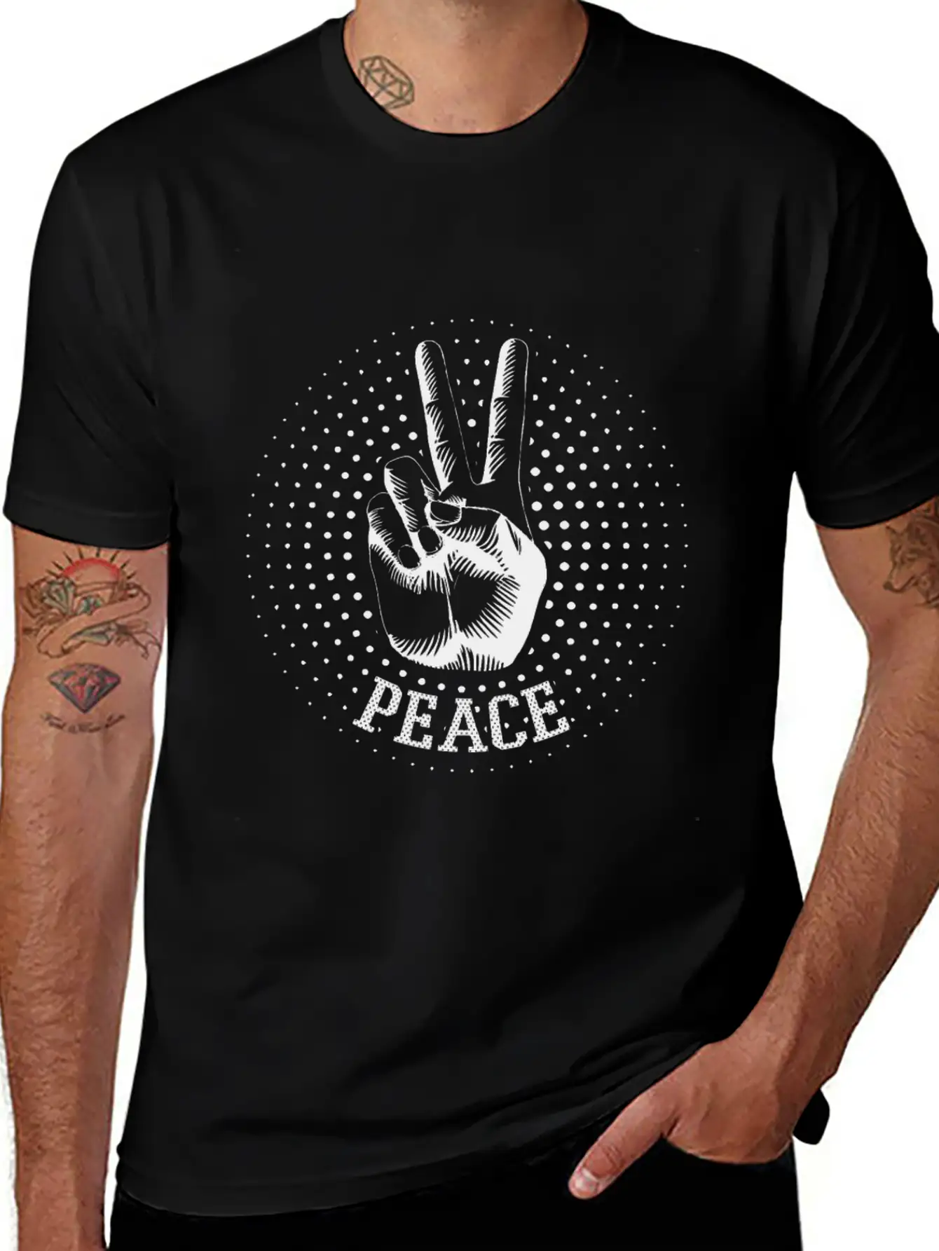 Peace Lightweight Cotton T-Shirt – Daily Comfort Graphic Shirt