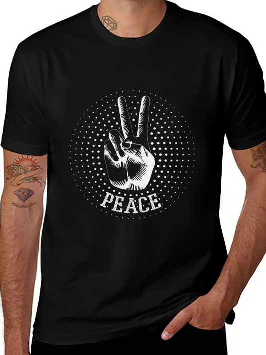 Peace Lightweight Cotton T-Shirt – Daily Comfort Graphic Shirt