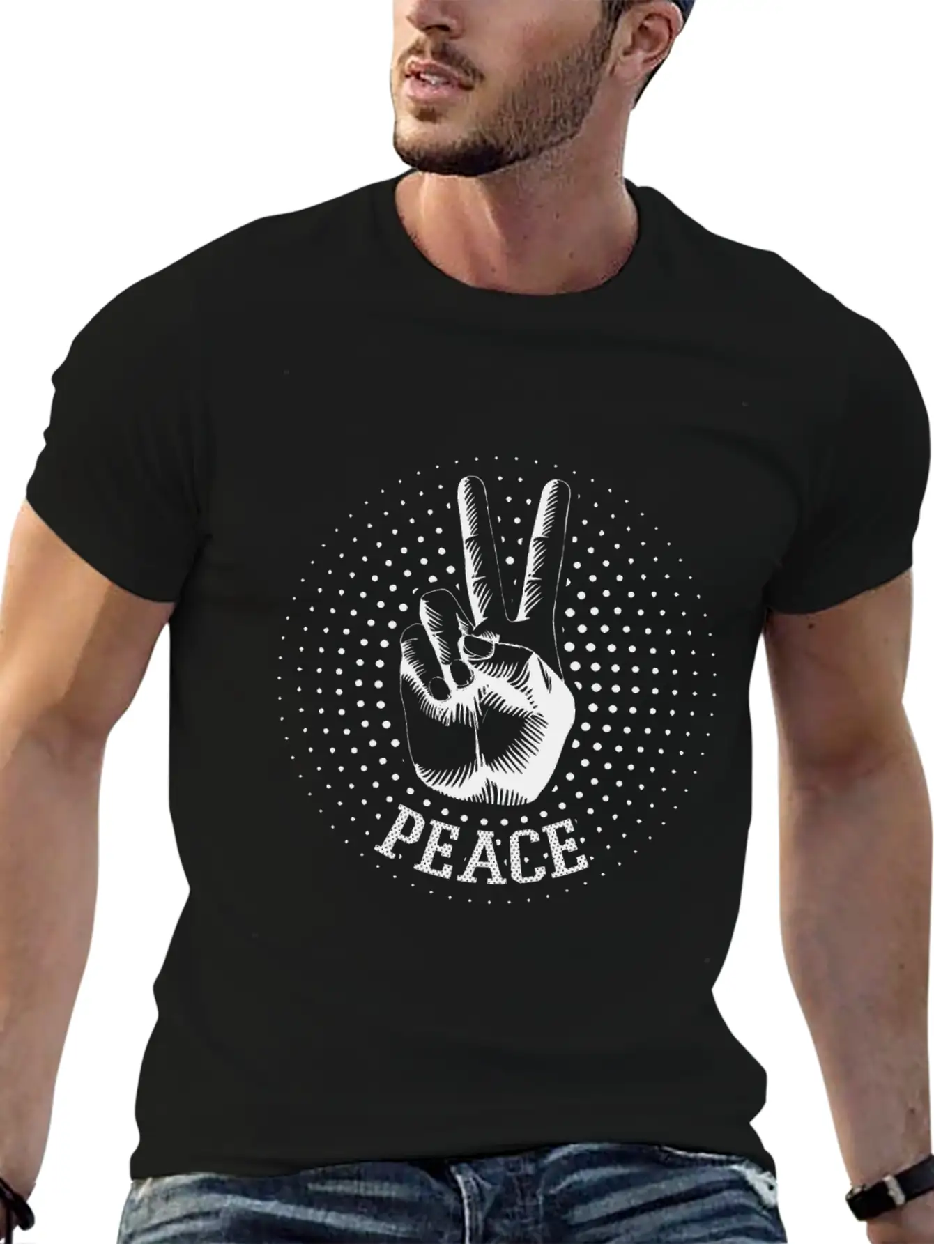 Peace Lightweight Cotton T-Shirt – Daily Comfort Graphic Shirt