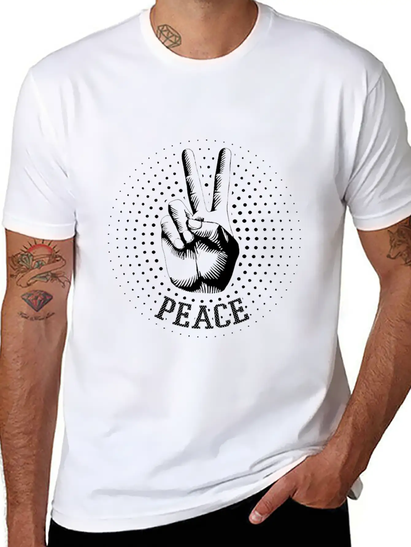 Peace Lightweight Cotton T-Shirt – Daily Comfort Graphic Shirt