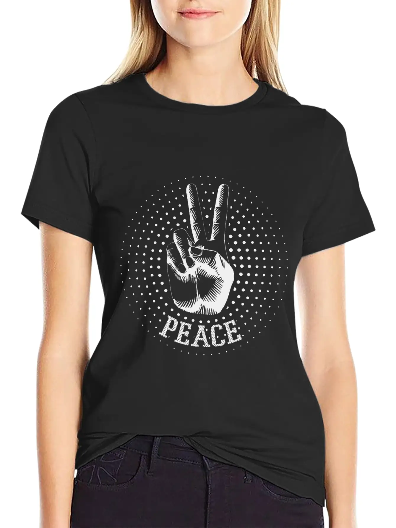 Peace Lightweight Cotton T-Shirt – Daily Comfort Graphic Shirt