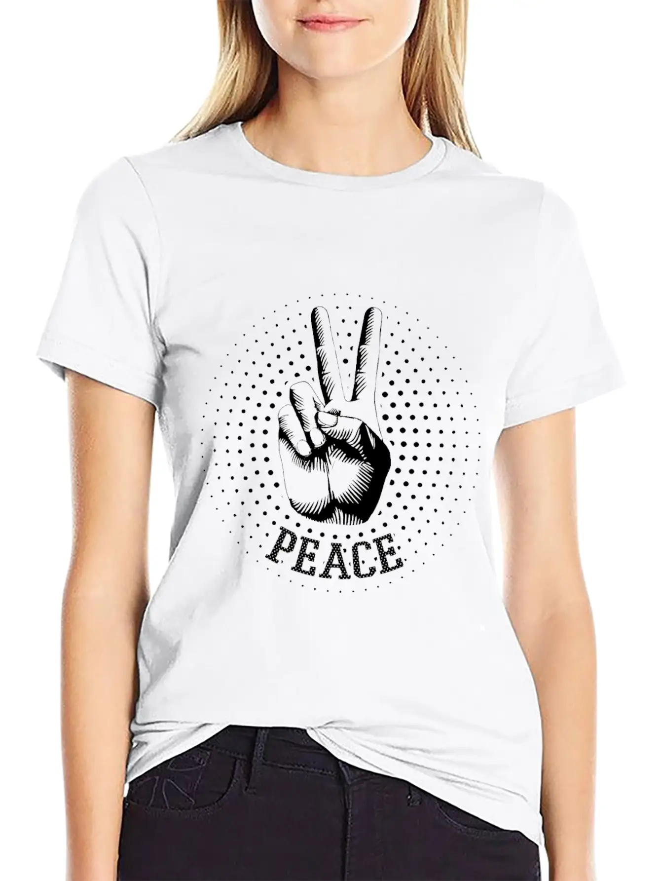 Peace Lightweight Cotton T-Shirt – Daily Comfort Graphic Shirt