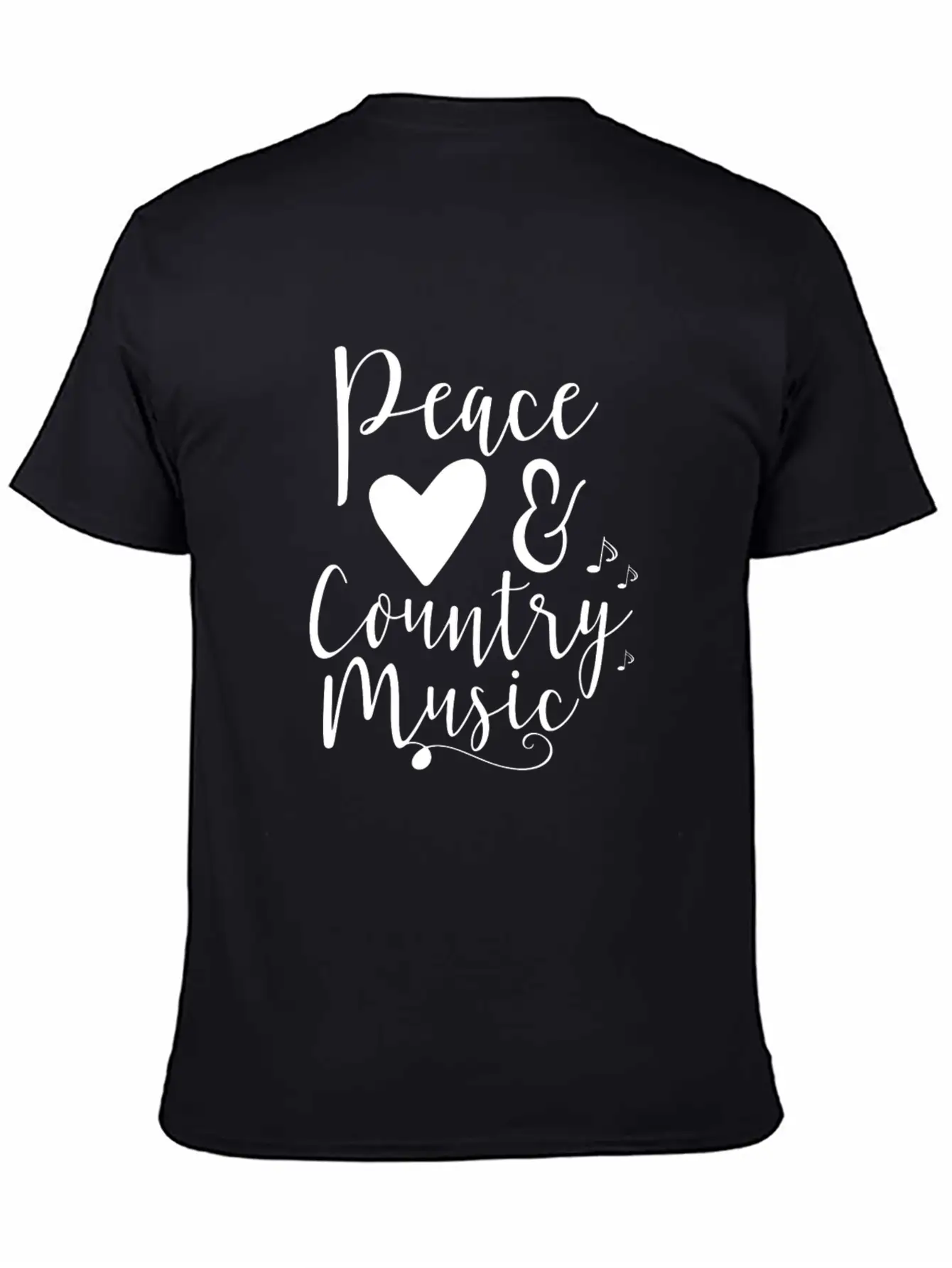 Peace Love And Country Music Unisex Casual T-Shirt – Clean Design For Daily Comfort