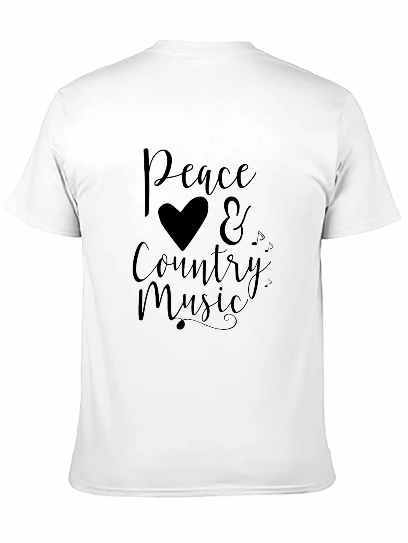 Peace Love And Country Music Unisex Casual T-Shirt – Clean Design For Daily Comfort