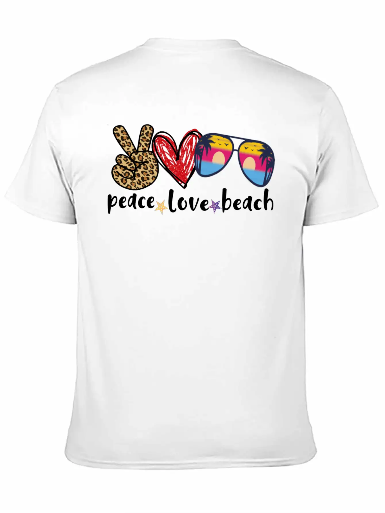 Peace Love Beach Soft Cotton Short Sleeve Tee – Unisex Wardrobe Staple