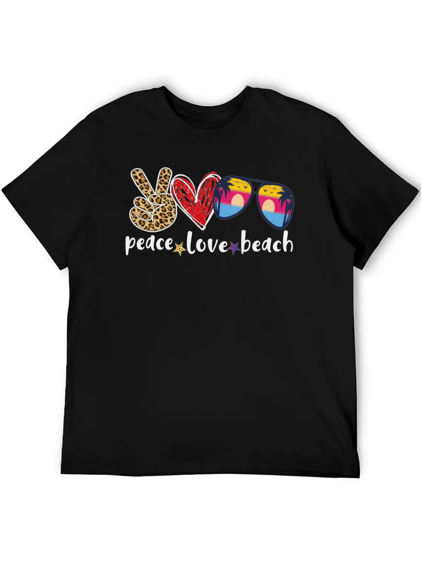 Peace Love Beach Soft Cotton Short Sleeve Tee – Unisex Wardrobe Staple