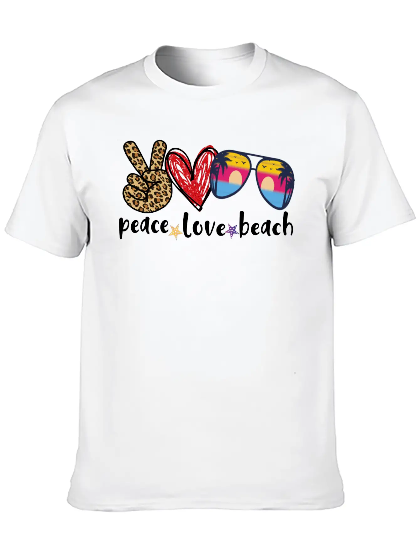 Peace Love Beach Soft Cotton Short Sleeve Tee – Unisex Wardrobe Staple